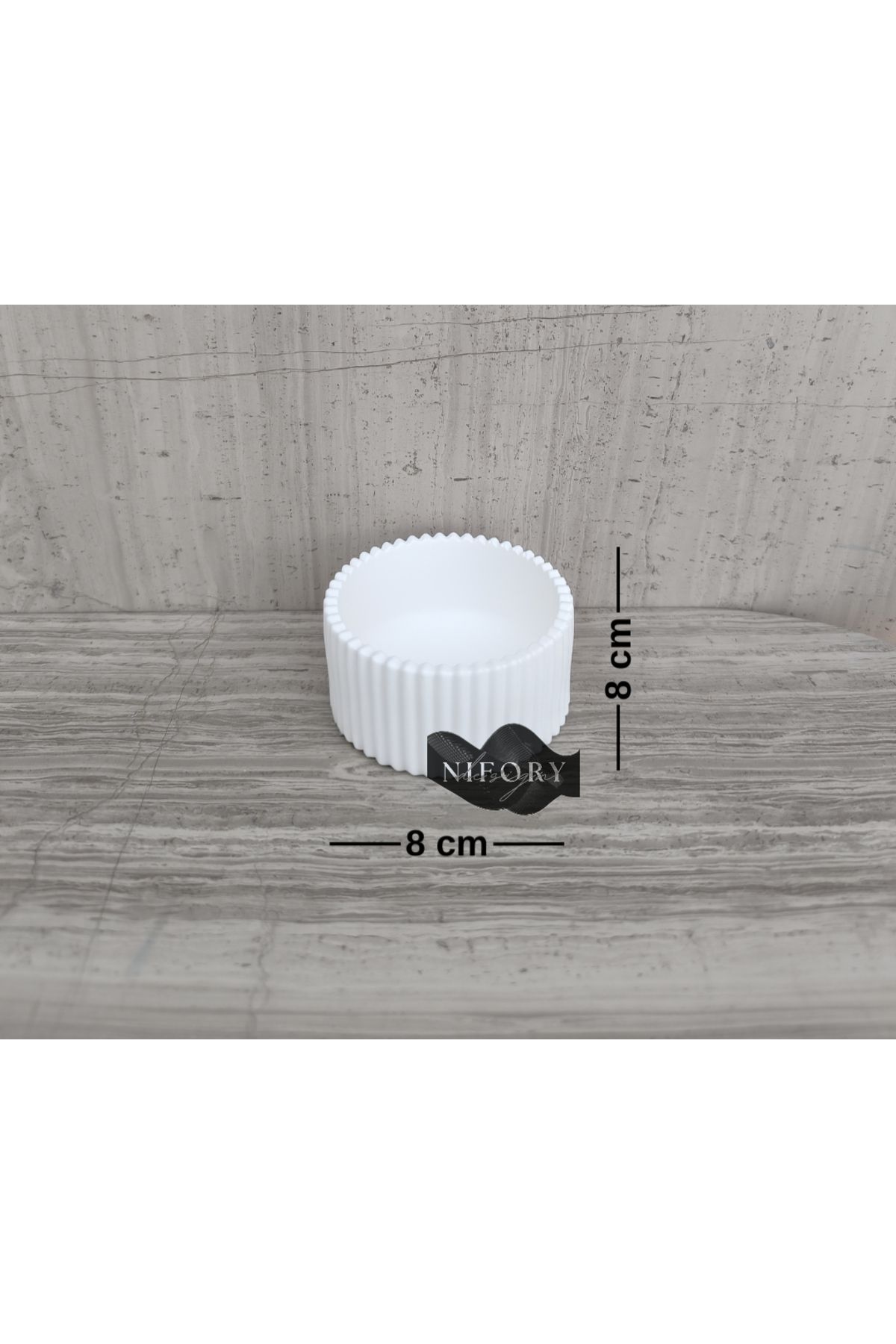 Nifory 520-N0268 Dekoratif Beton Sunum Aksesuar Set Beton Biblo Organizer Takımı Çok Amaçlı Dekoratif Set