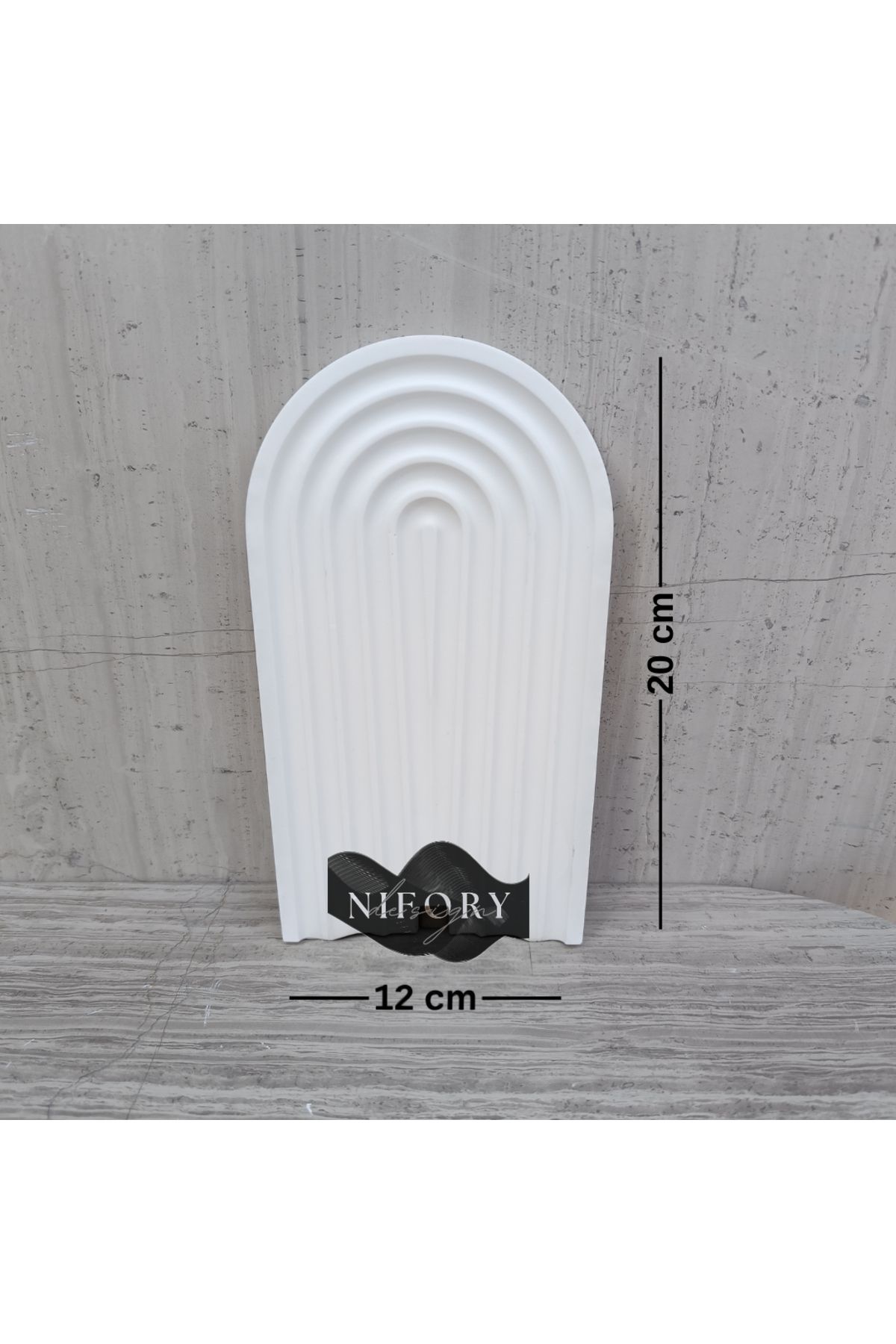 Nifory 520-N0250 Dekoratif Beton Sunum Aksesuar Set Beton Biblo Organizer Takımı Çok Amaçlı Dekoratif Set