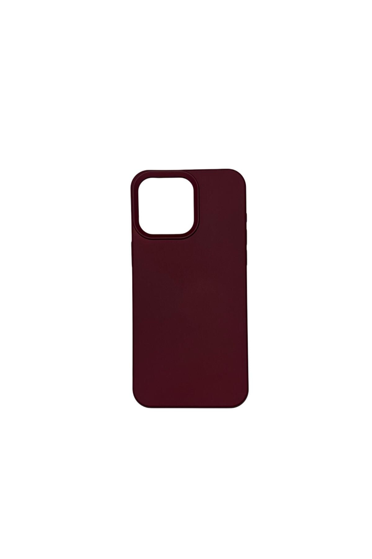 OCTBJX Bordo Iphone 15 Pro Max Uyumlu Lansman Kılıf