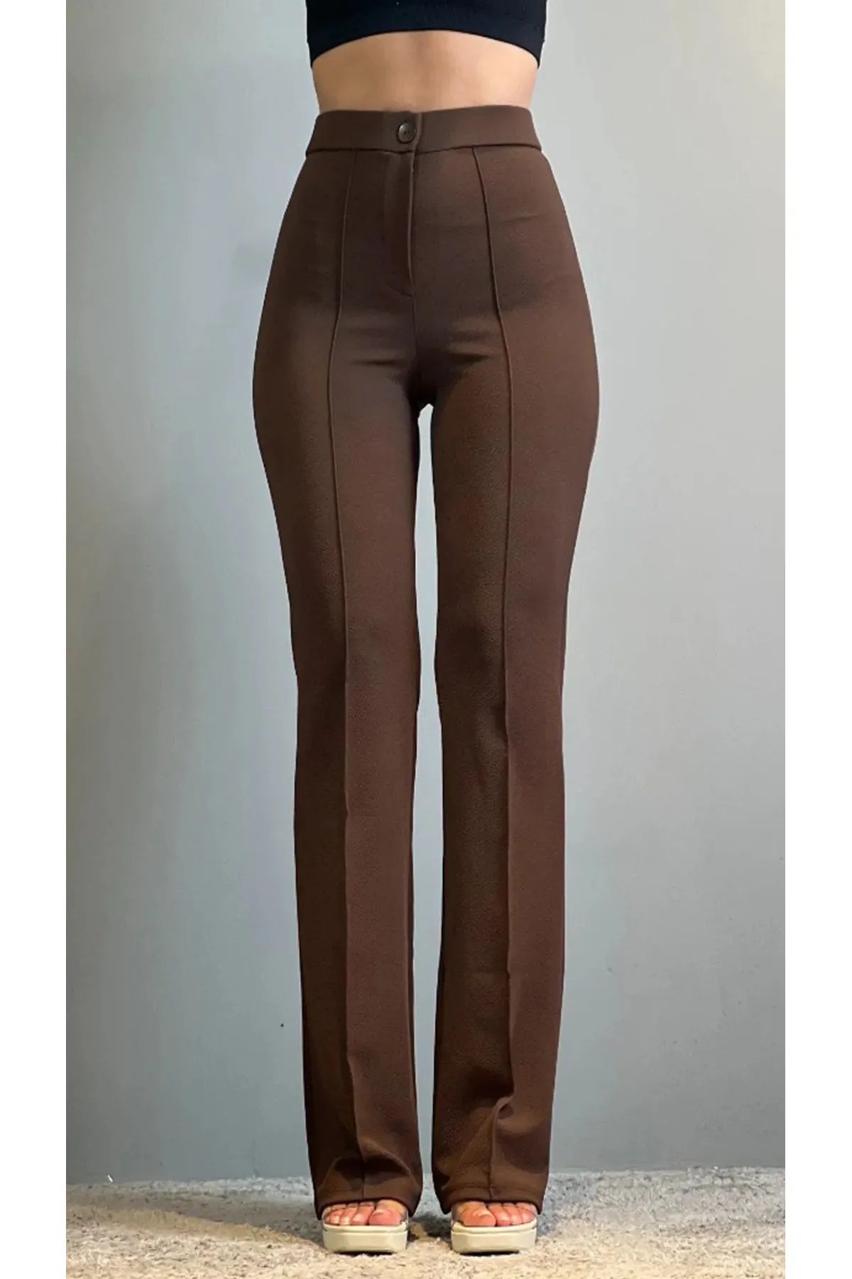 Aşkın fashion ÇİMALI PALAZZO KREP TOPARLAYICI PANTOLON