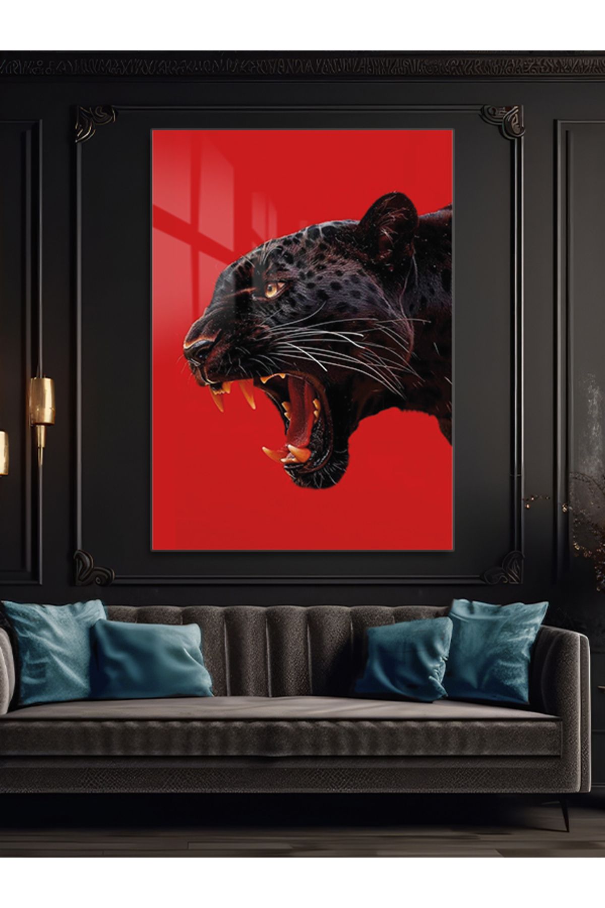 ARTSTATİONS Modern Panter Cam Duvar Dekoru