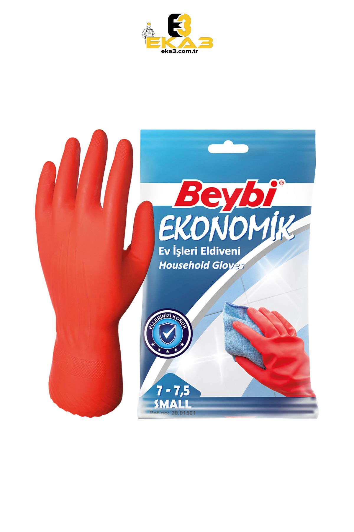 Eral Bulaşık Eldiveni Temizlik Eldiveni Kırmızı Beybi Eldiven