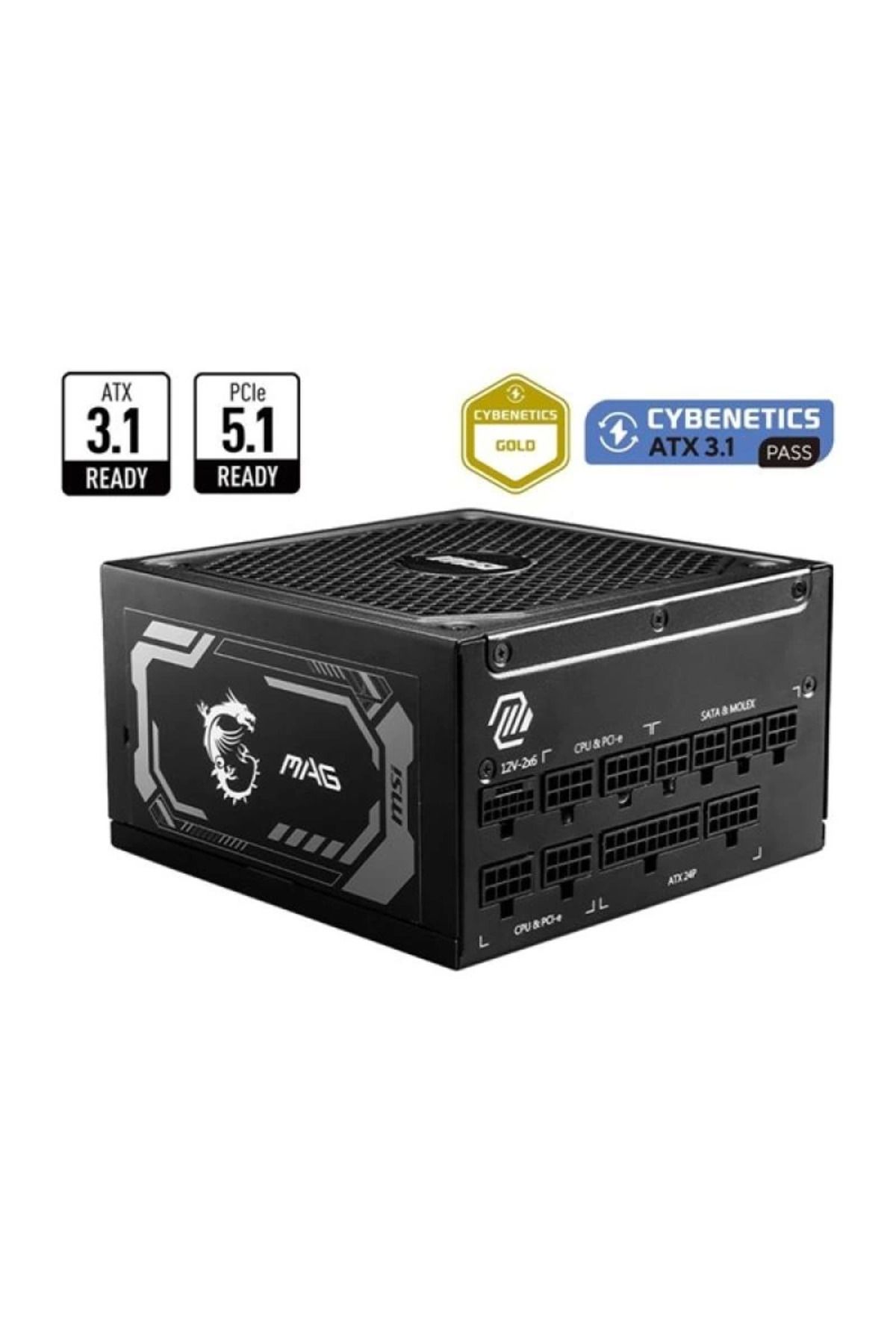 ÖYKÜ VE YİĞİT MSI 1250W 80+ GOLD MAG A1250GL PCIE 5.1 TAM MODÜLER POWER SUPPLY