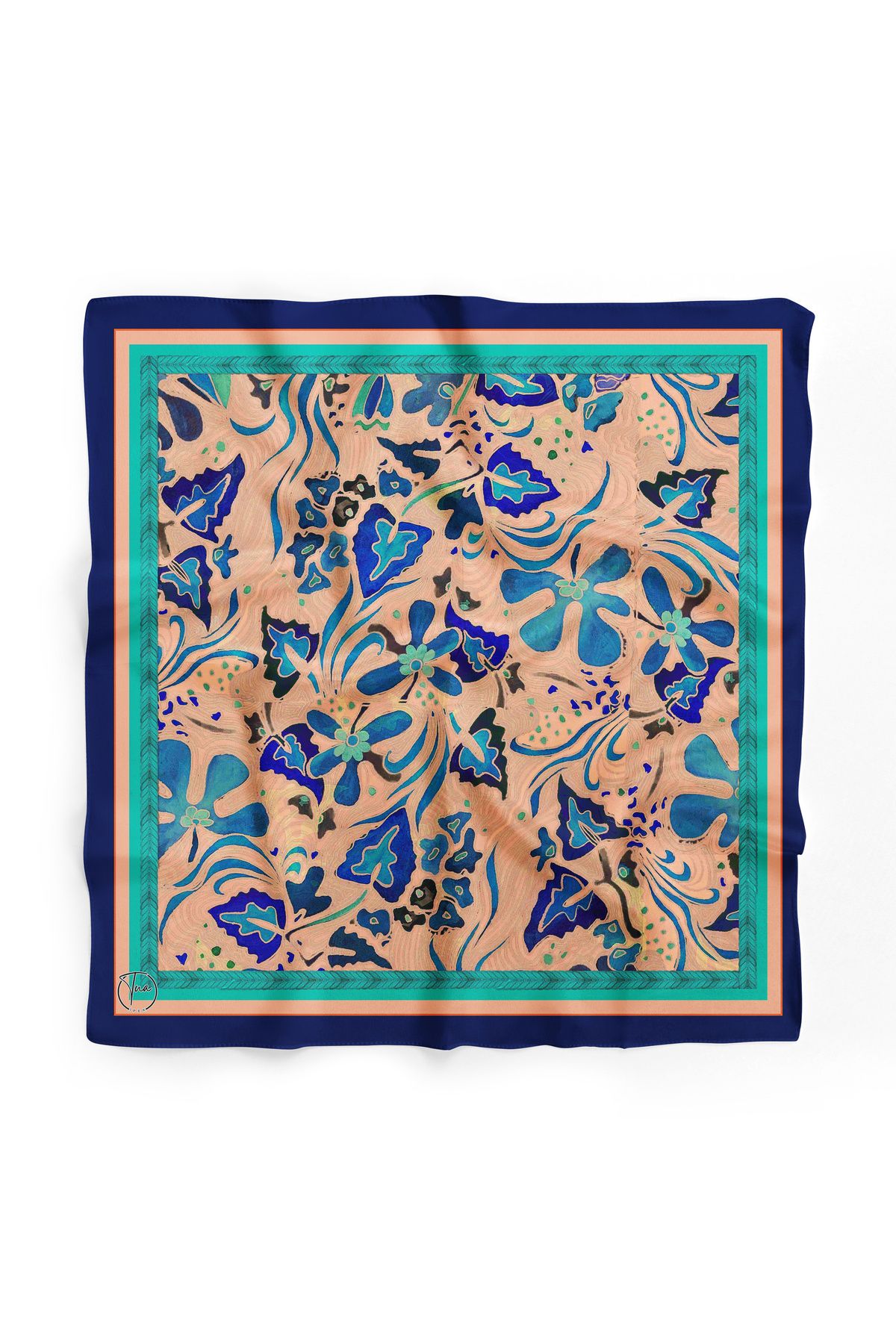 TUA GECE AÇAN ÇİÇEKLER Desenli Bandana/Fular