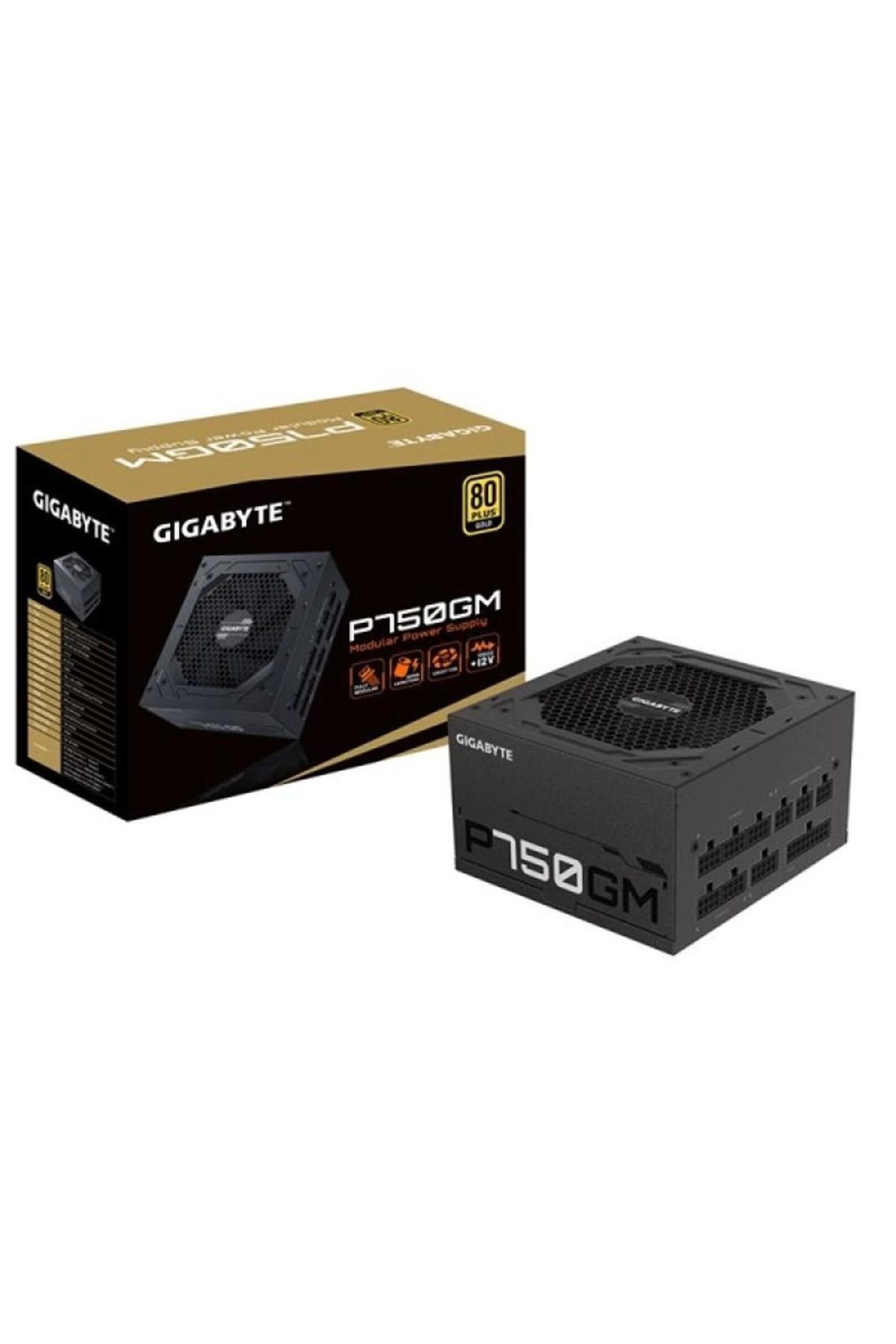 ÖYKÜ VE YİĞİT GIGABYTE 750W 80 GOLD GP-P750GM 13.5cm Fanlı Tam Modüler Power Supply Japon Kapasitör