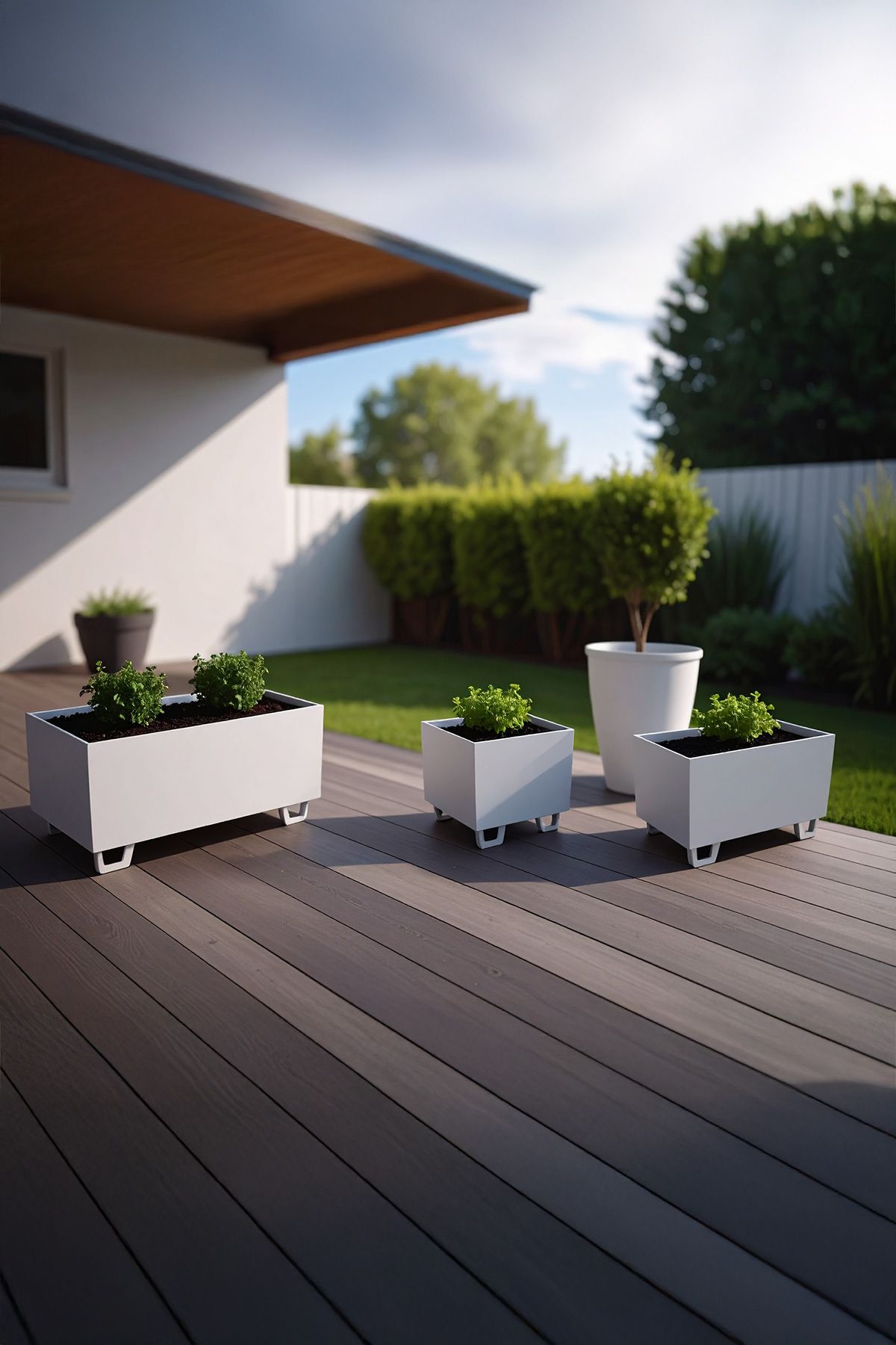 DEQQU Duracube Metal Saksı 3'lü Set - Orta (19x22x40cm) + Küçük (19x21x30cm) + Mini (19x20x20cm)