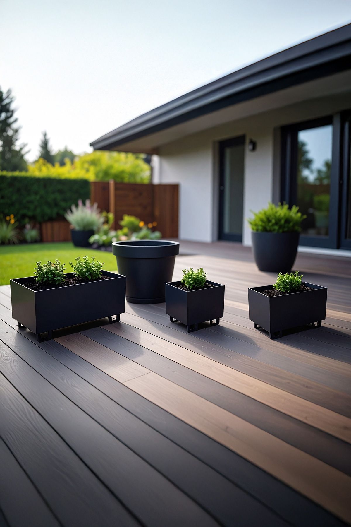 DEQQU Duracube Metal Saksı 3'lü Set - Orta (19x22x40cm) + Küçük (19x21x30cm) + Mini (19x20x20cm)
