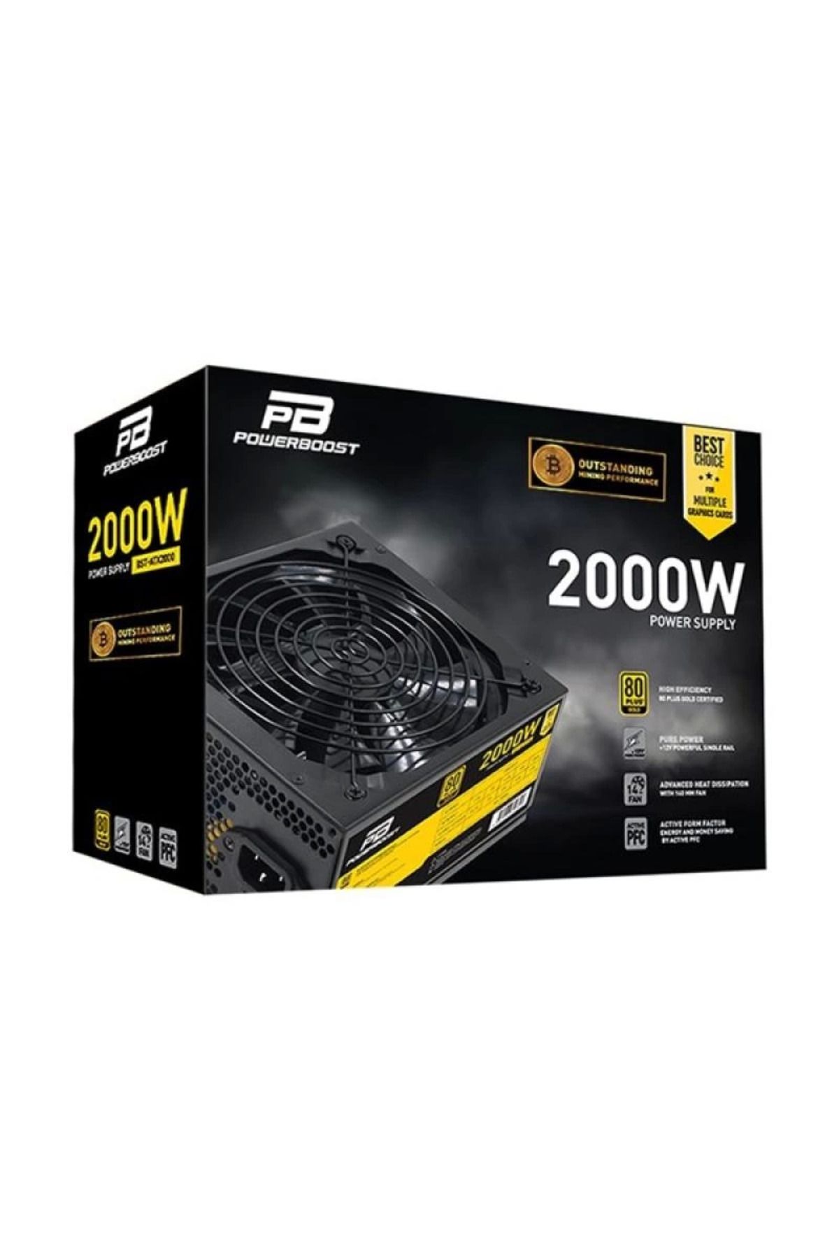 hayalimsah POWERBOOST 2000W BST-ATX2000 14CM FANLI MINING POWER SUPPLY