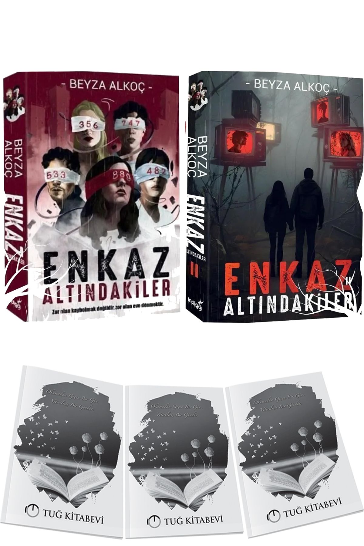 İndigo Kitap Enkaz Altındakiler 2li Set Beyza Alkoç Poster ve Ayraç Karton Kapak + Hediyeli