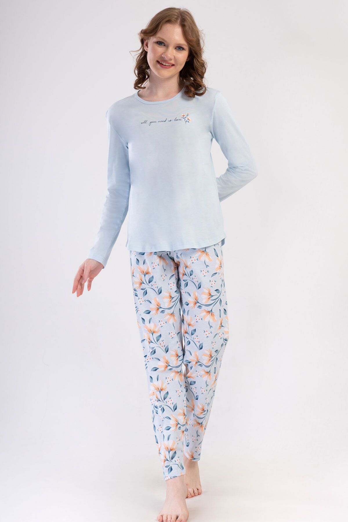 VİENETTA Pamuklu Kadın Uzun Kol Pijama Takım , 409204