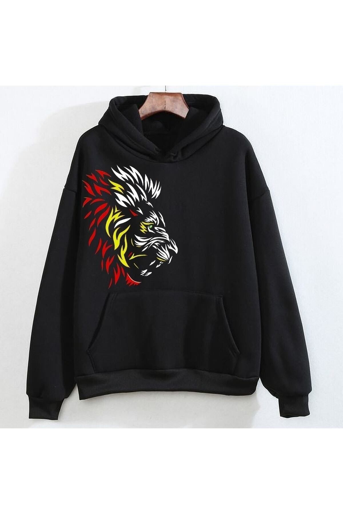 Pisa Art Unısex Tasarımlı Siyah Sweathirt Hoodie