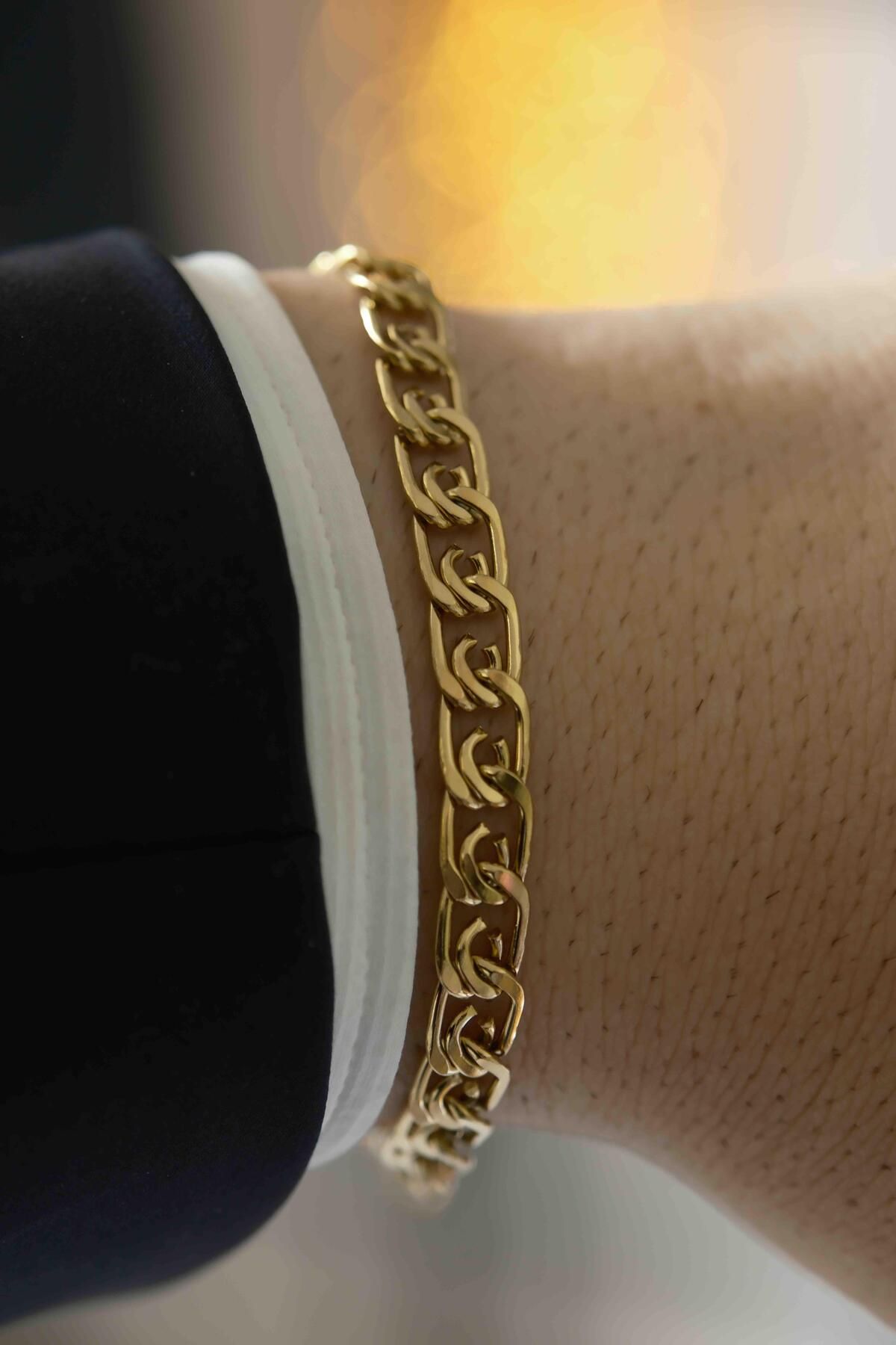 WATCHOFROYAL Sailor's Chain Gold Çelik Bileklik