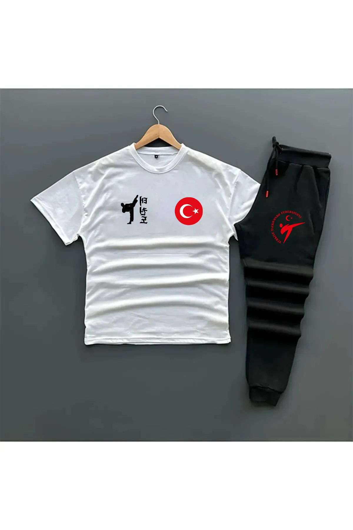 Pisa Art Taekwondo Milli Takım Özel Tasarım Oversize tshirt -Slim Eşofman Altı