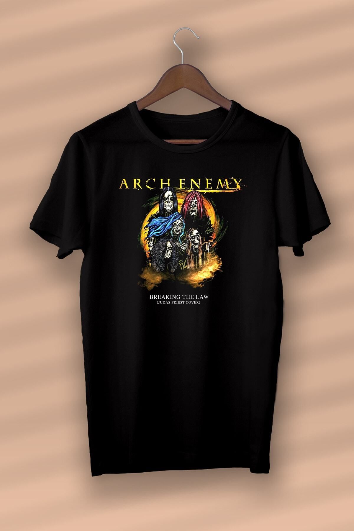 Pisa Art Arch - Enemy Baskılı Organik Pamuk Siyah Unisex - Kadın - Erkek - T-shirt