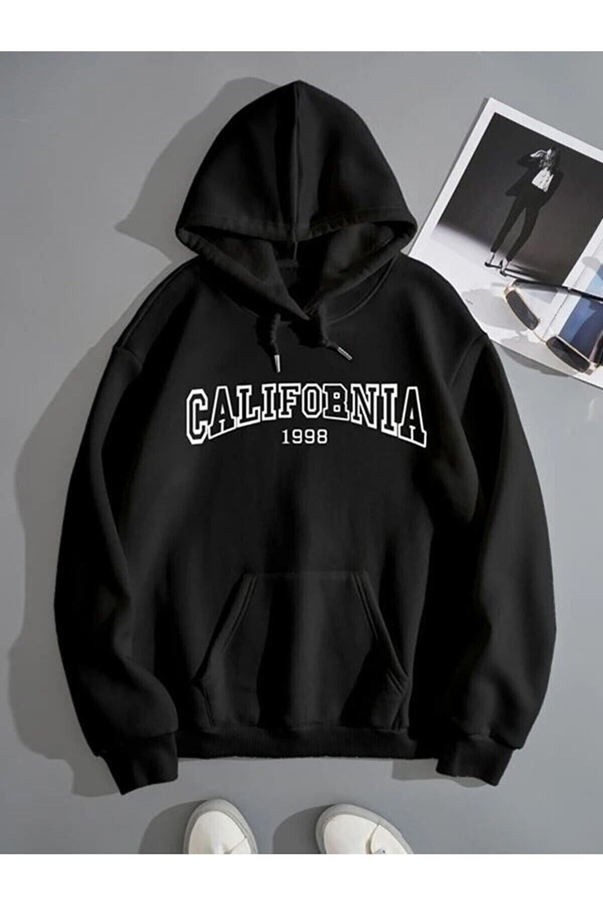 Pisa Art Unısex Calıfornıa Baskılı Oversize Sweatshırt