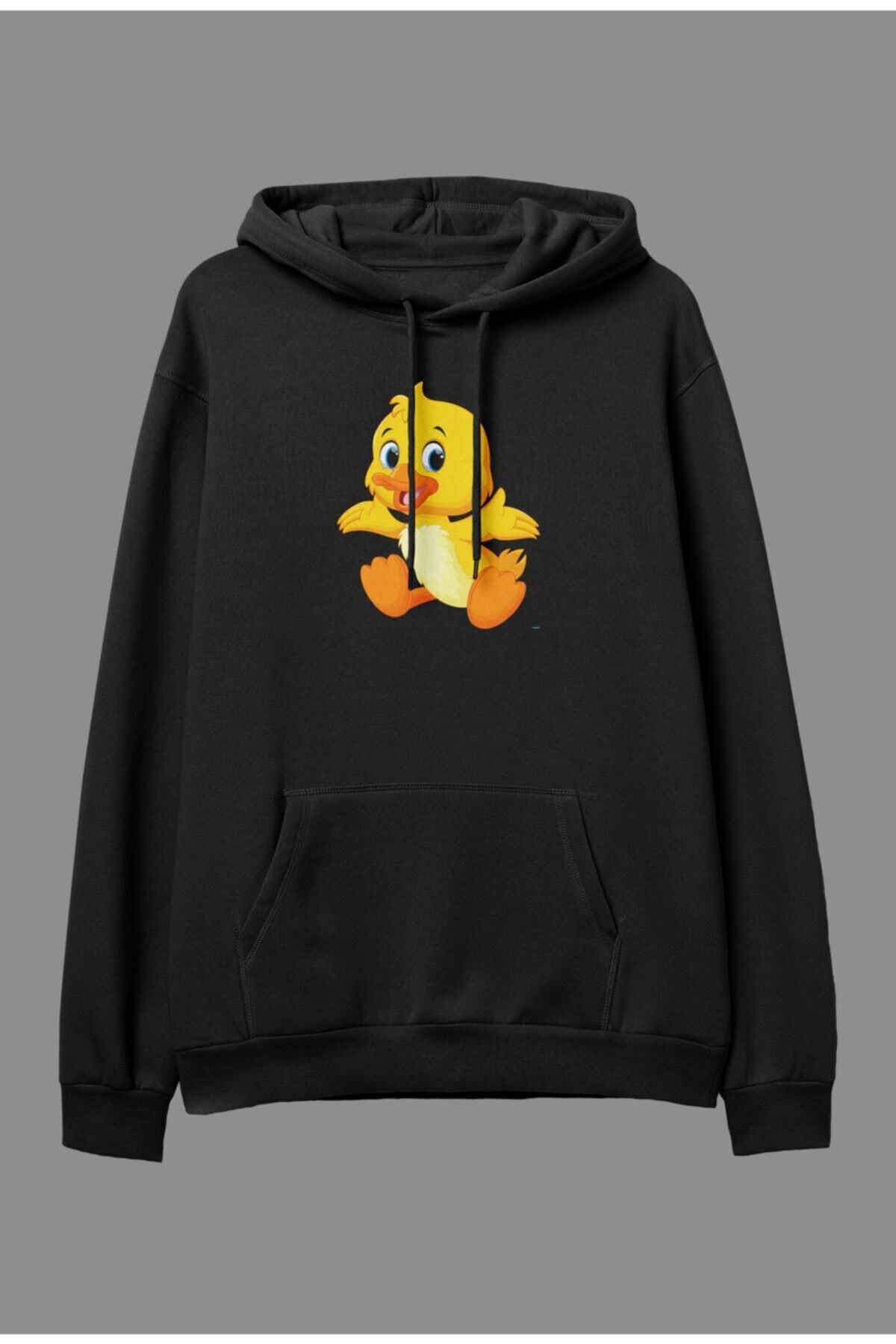 Pisa Art Oversize Çirkin Ördek Yavrusu Tasarım Baskılı Kapüşonlu Sweatshirt Hoodie