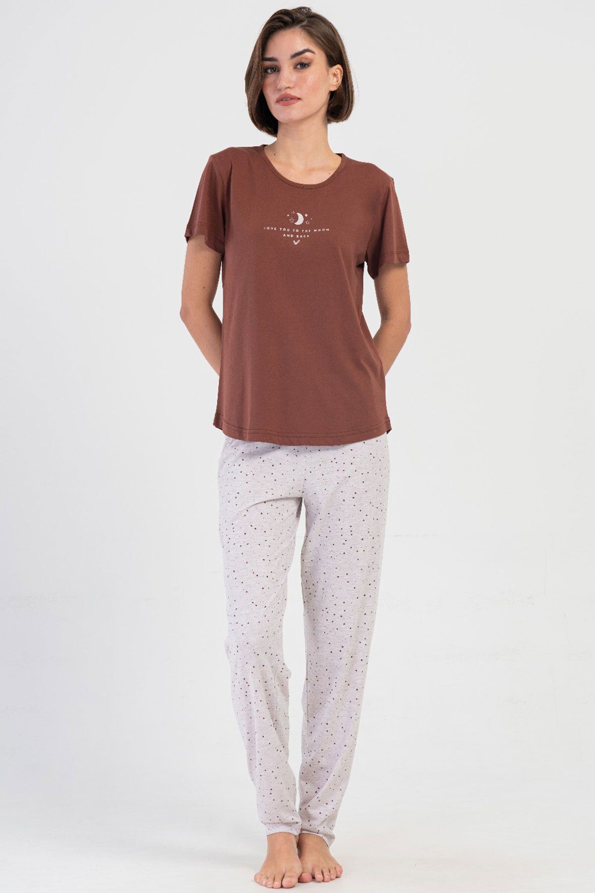 VİENETTA Kadın Kısa Kol Pijama Takım , 403228