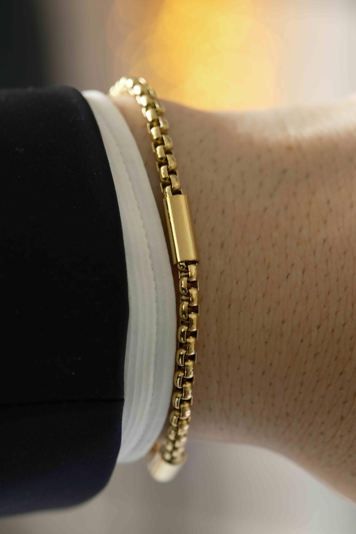 WATCHOFROYAL Rogue Chain Gold Çelik Bileklik