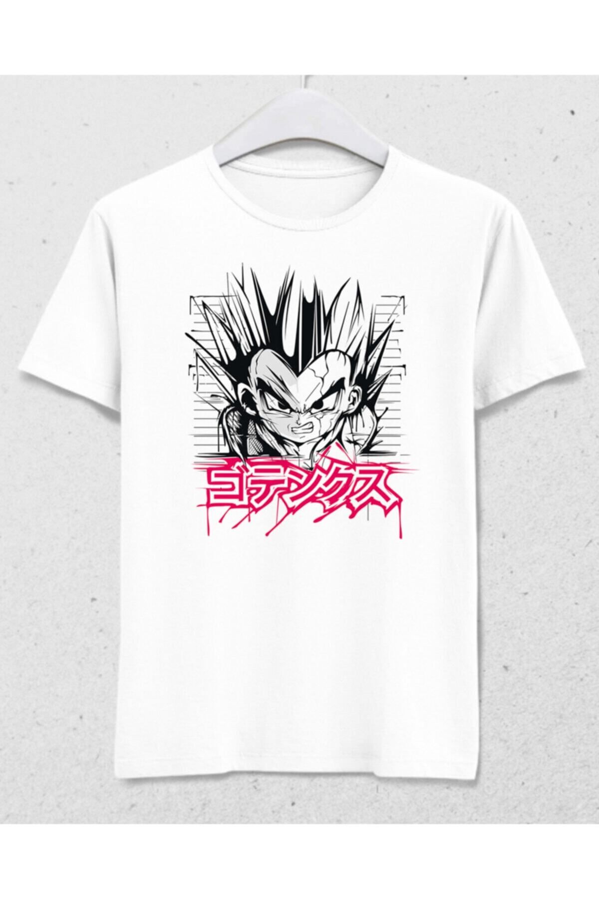 Pisa Art Dragonball Erkek Beyaz Tişört