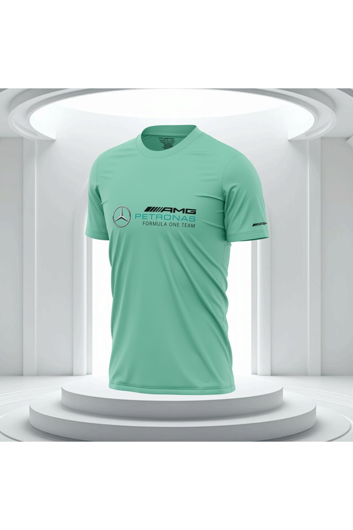 Bulvar Lee Erkek Sıfır Yaka Mercedes Benz Baskılı Yazlık T-Shirt
