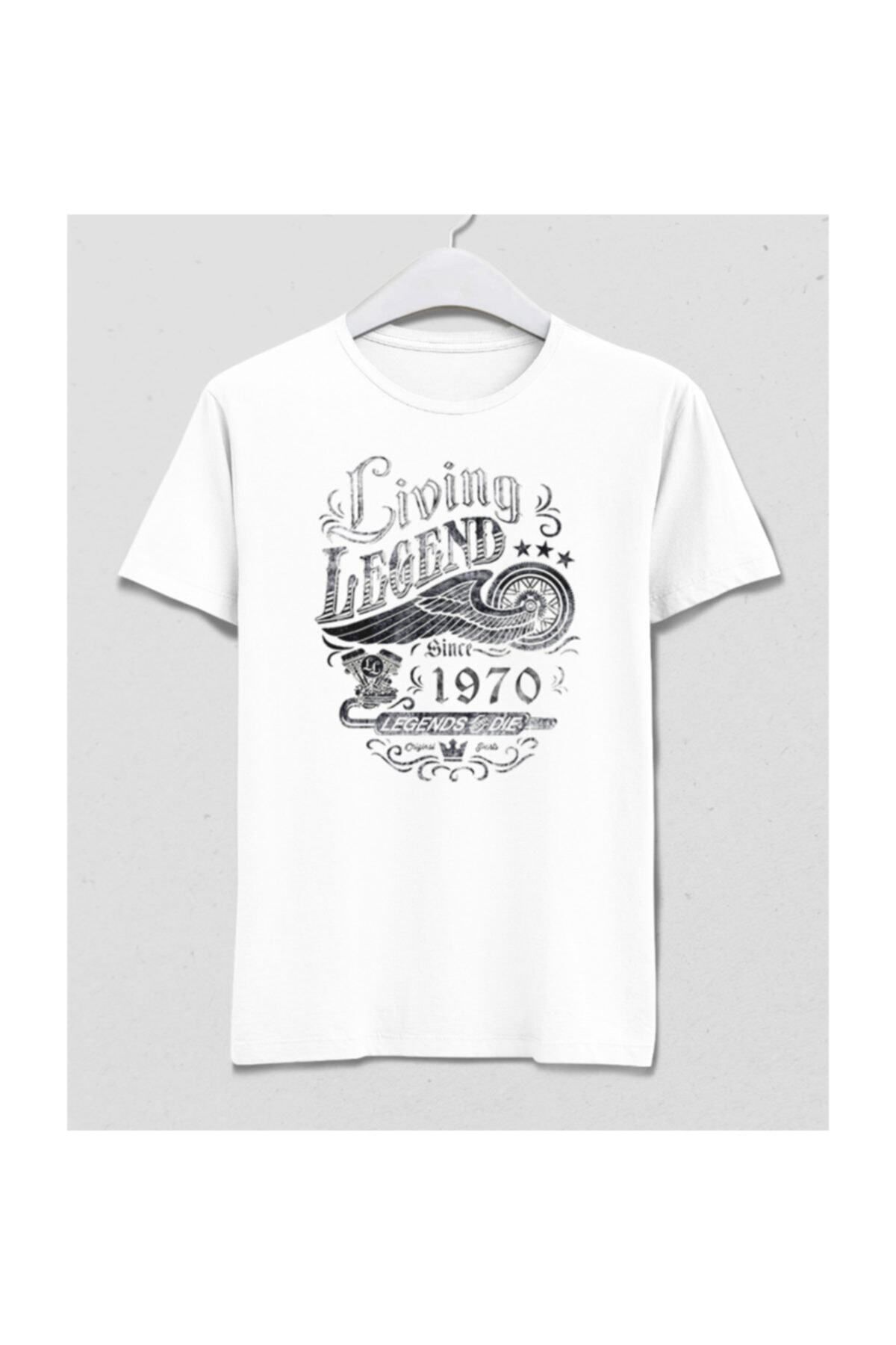 Pisa Art Living Legend 1970 Doğum Günü Beyaz Tişört