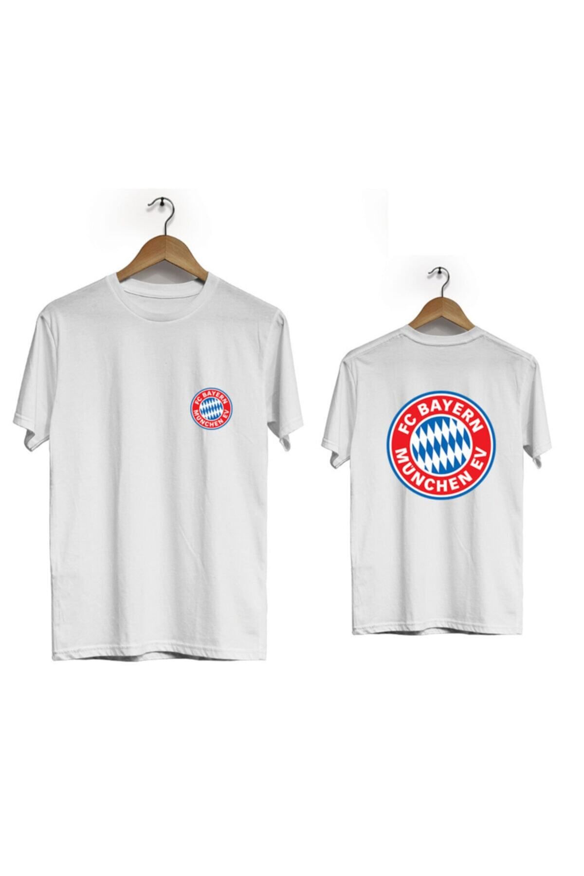 Pisa Art Bayern München Ön Arka Baskılı Bisiklet Yaka Kısa Kollu Tişört Bll1217