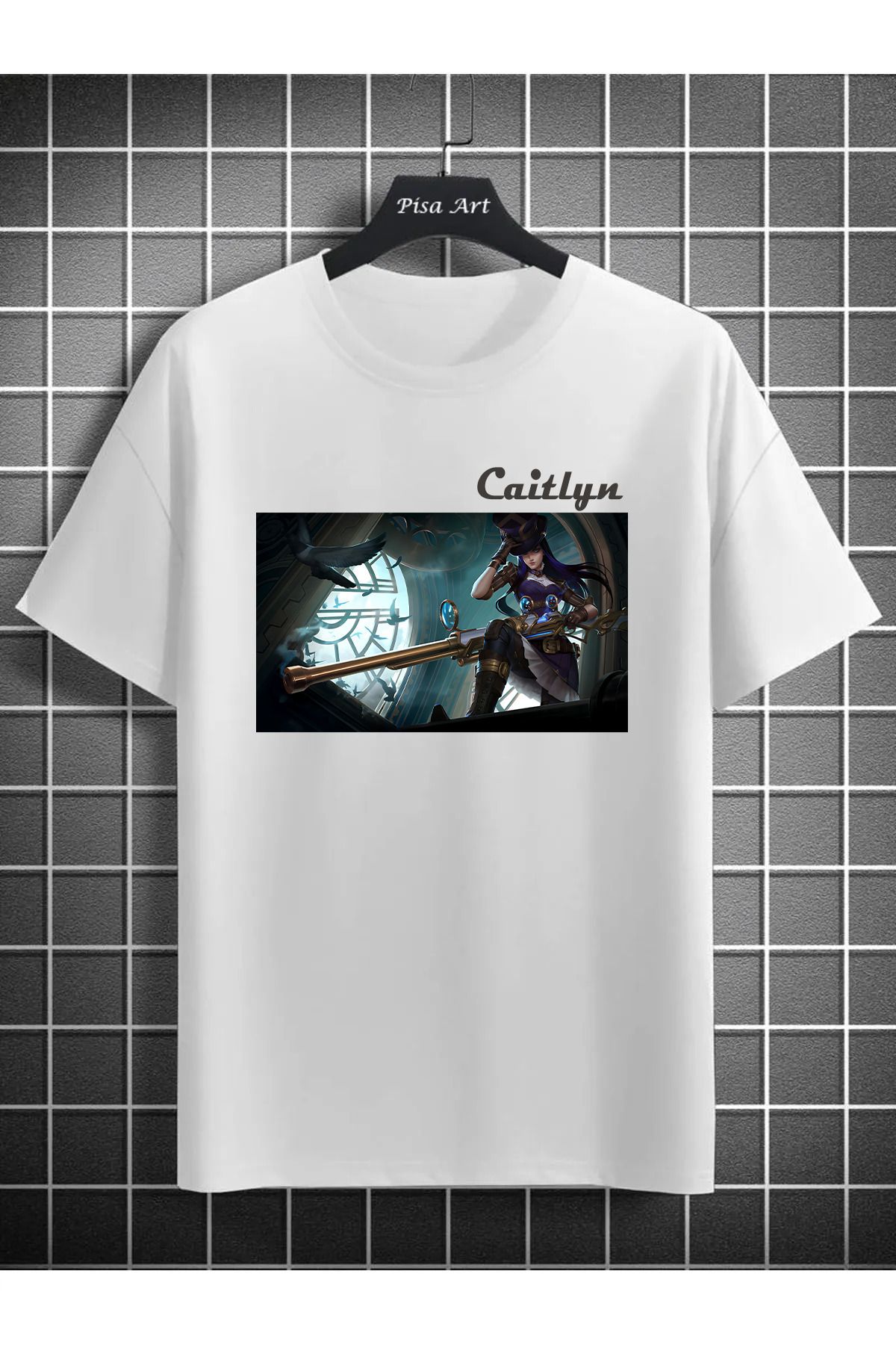 Pisa Art CAİTLYN PİLTOVER ŞEREFİ KARAKTER BASKILI GAMER ÖZEL TASARIM T-SHİRT