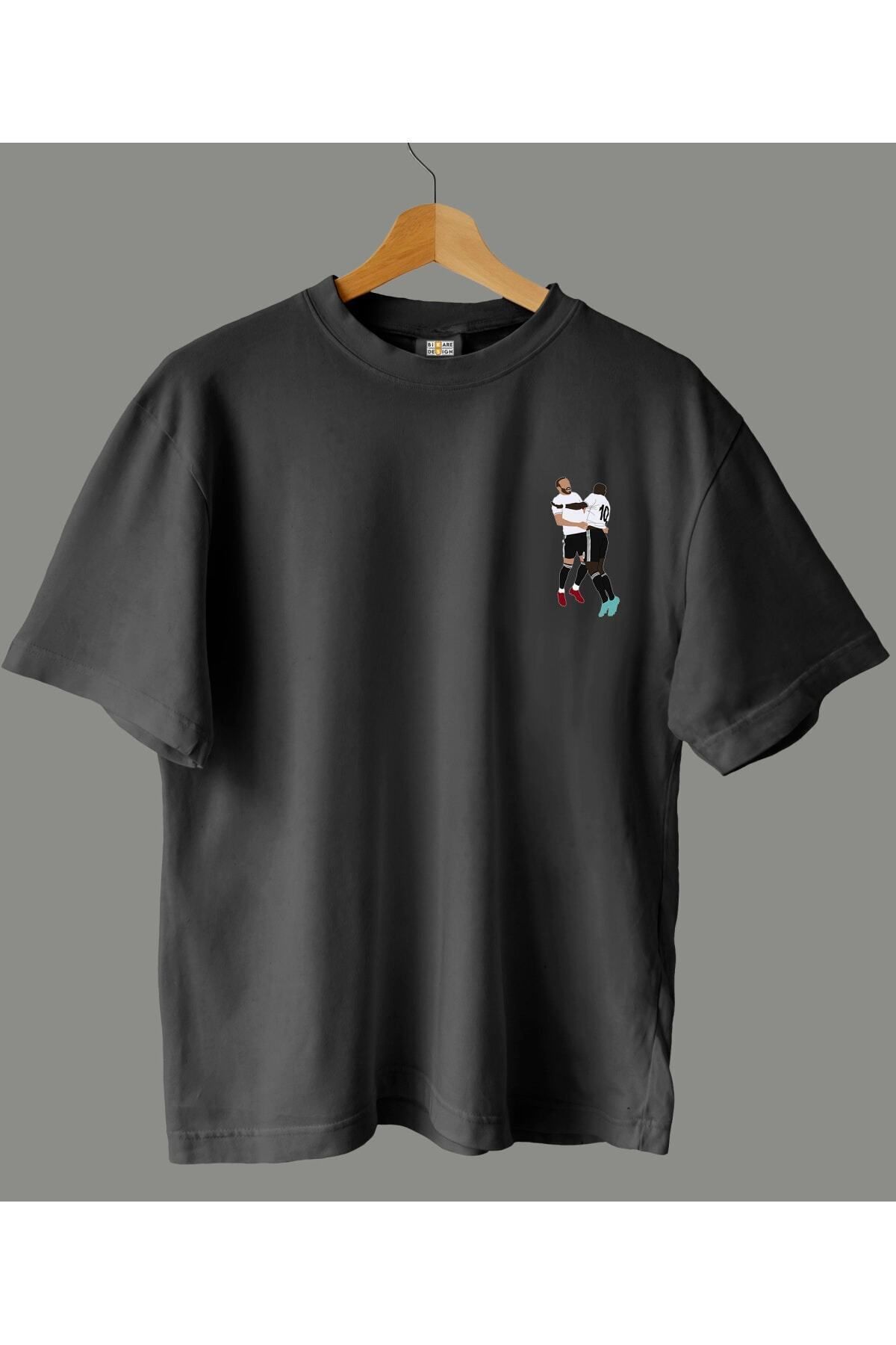 Pisa Art Aboubakar Cenk Tosun Gol Sevinci Çizim Tasarımlı 20/1 Compact T-shirt