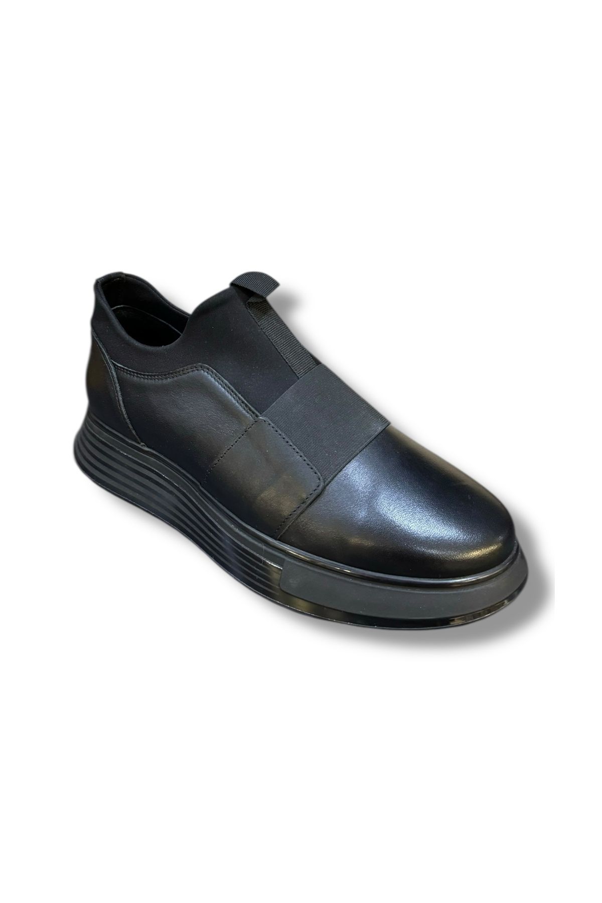 İdeal Voyager 6961 Erkek Yüksek Taban Lastik Detaylı Hakiki Deri Casual Modern Loafer Ayakkabı