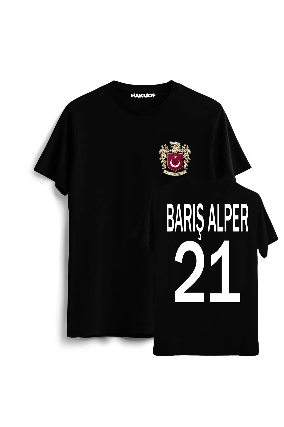 Pisa Art Türkiye Milli Takım Barış Alper Yılmaz Bozkurt Altın Logo Özel Tasarımlı Unisex Oversize Tshirt