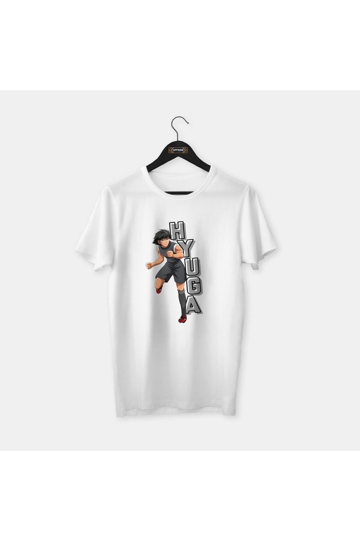 Pisa Art Tsubasa Serisi, Hyuga, Futbol Özel Tasarım, Beyaz Penye Tişört