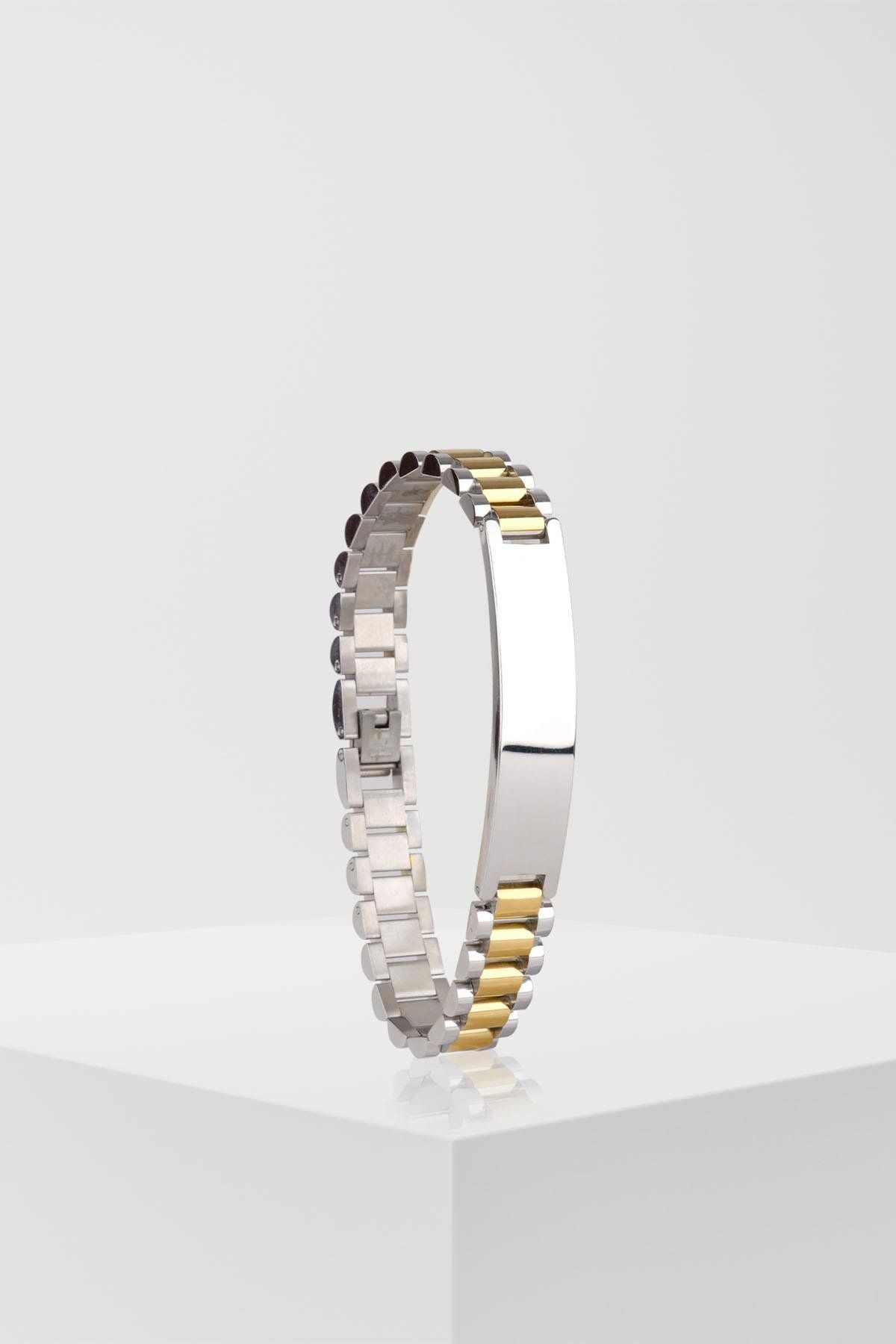 WATCHOFROYAL ELROY SILVER GOLD ÇELİK BİLEKLİK