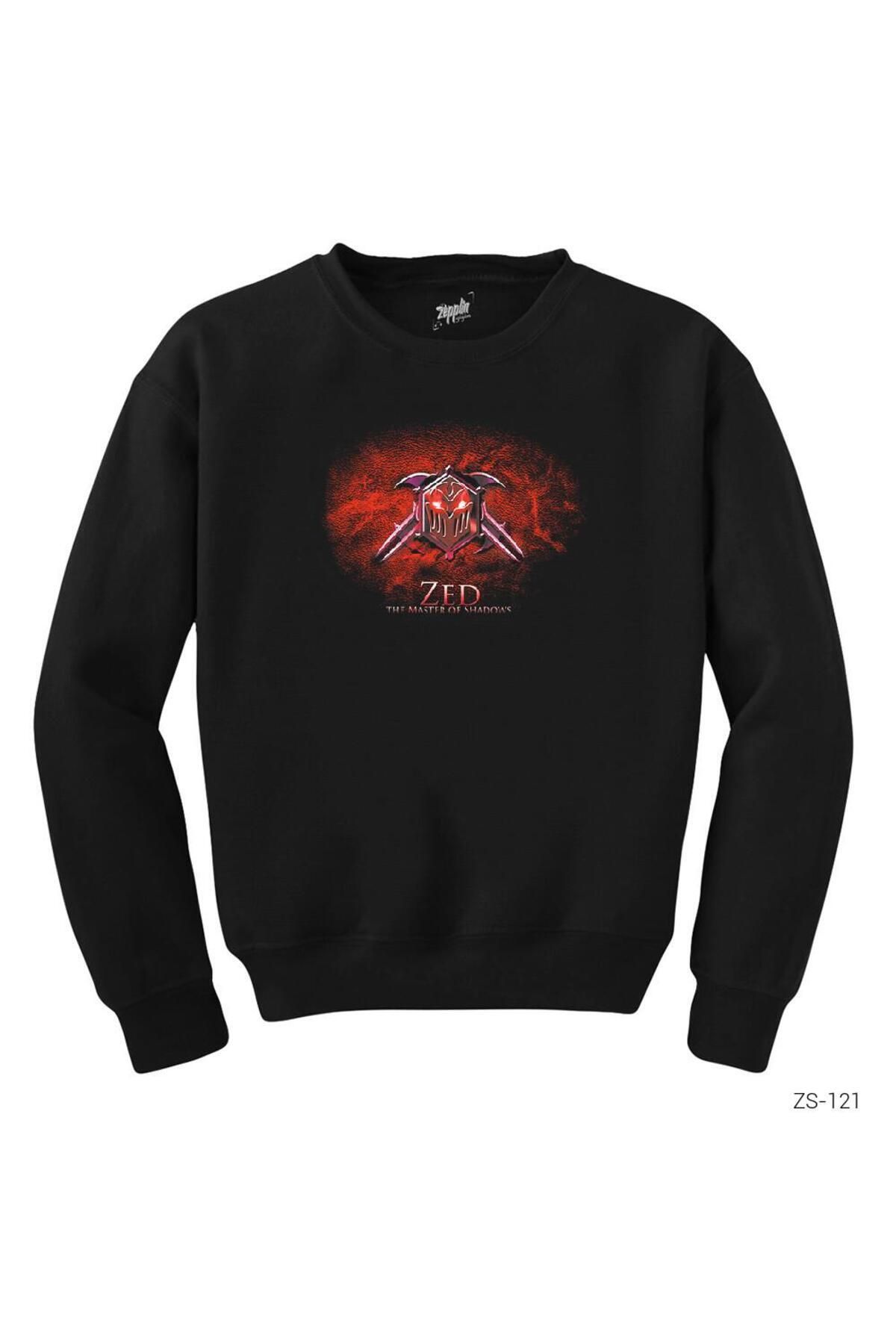 Pisa Art LoL Zed Sign Siyah Sweatshirt