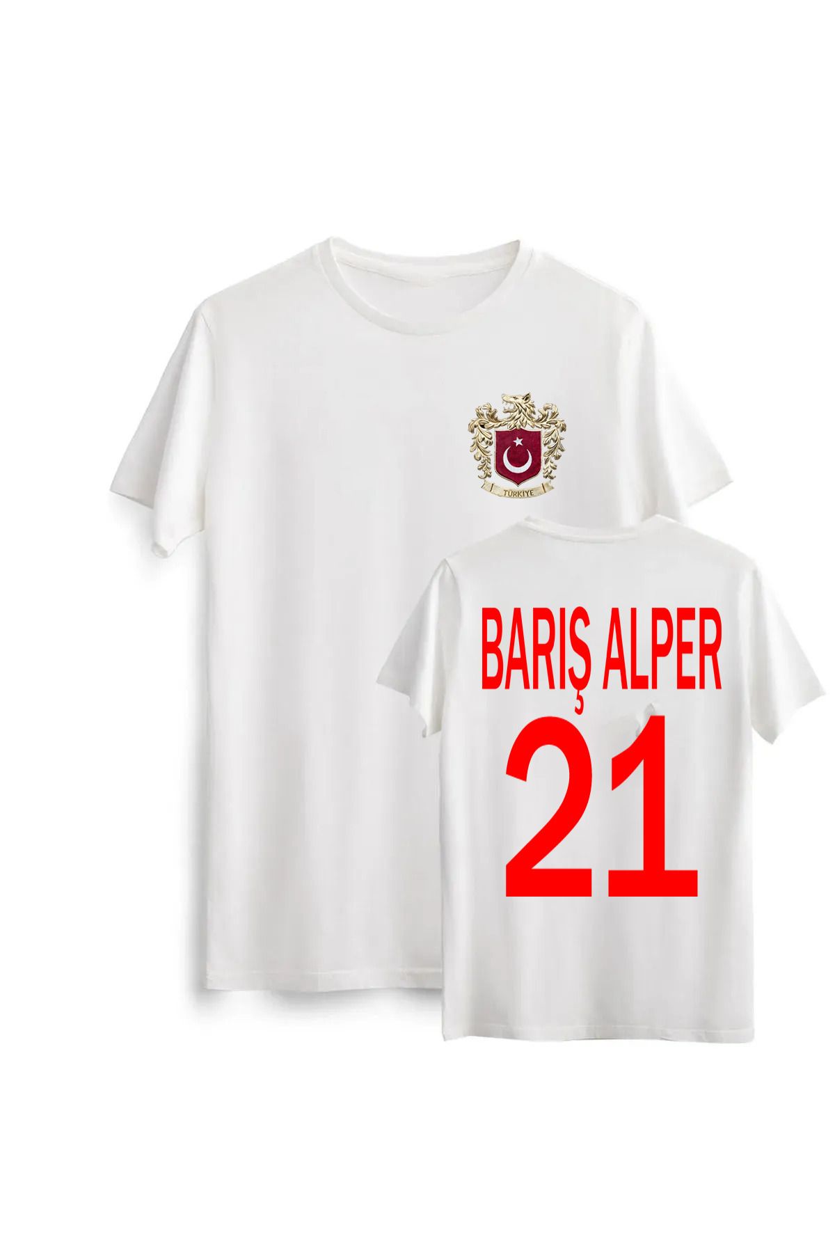 Pisa Art Türkiye Milli Takım Barış Alper Yılmaz Bozkurt Altın Logo Özel Tasarımlı Unisex Oversize Tshirt