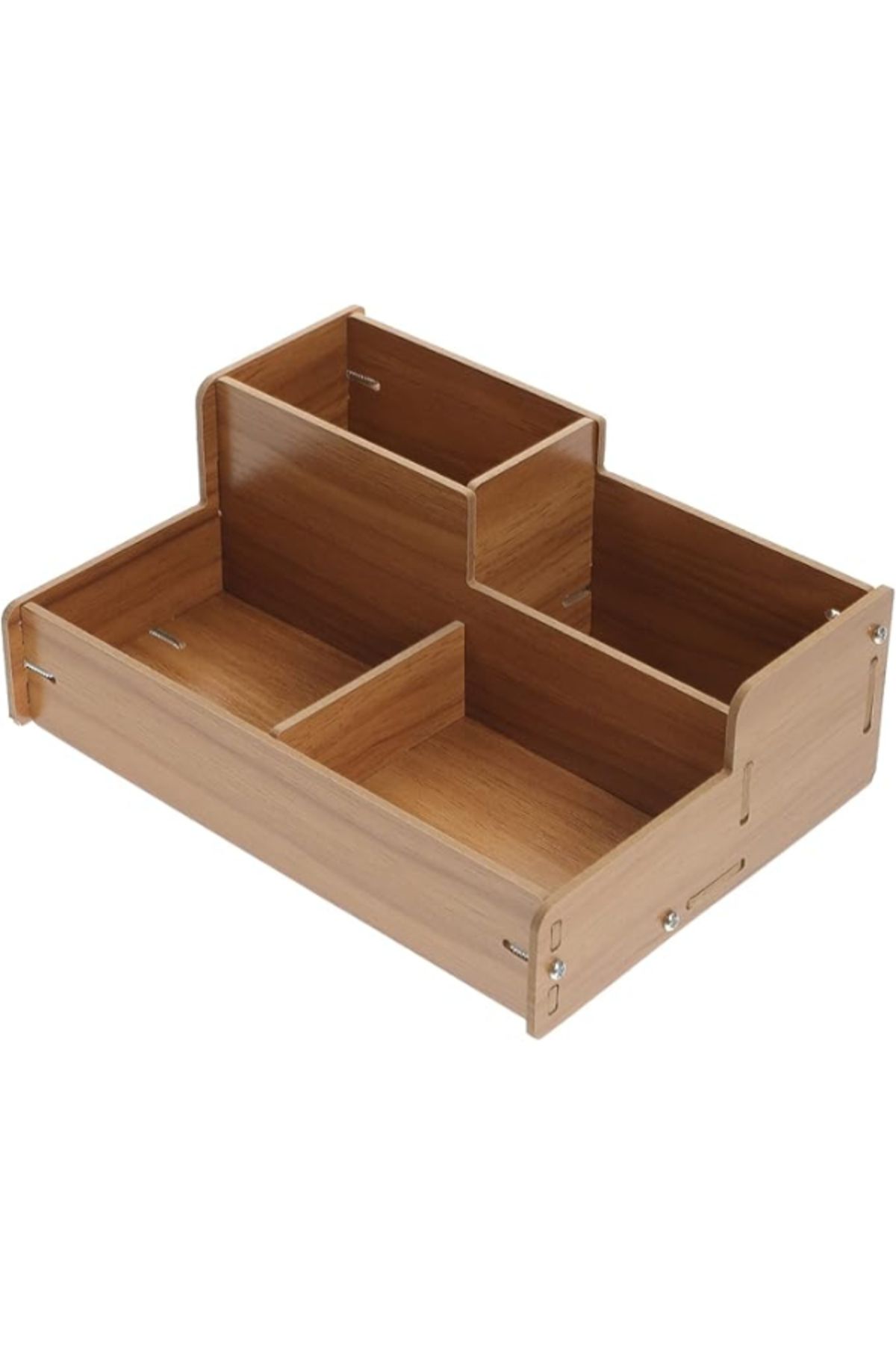 KfksStore Ahşap Masa Üstü Düzenleyici Kutu