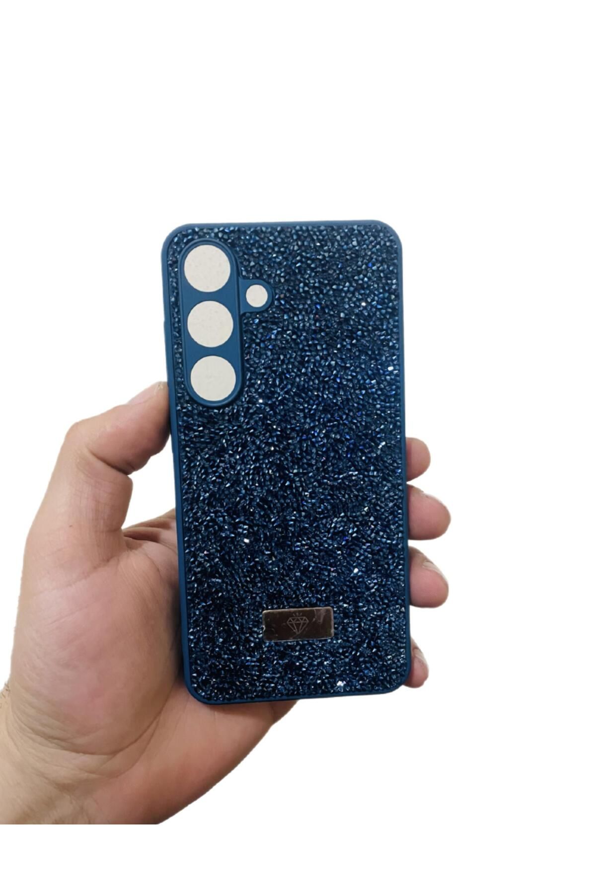 TG CASE STORE Samsung Galaxy S25 Taşlı Telefon Kılıfı Lacivert