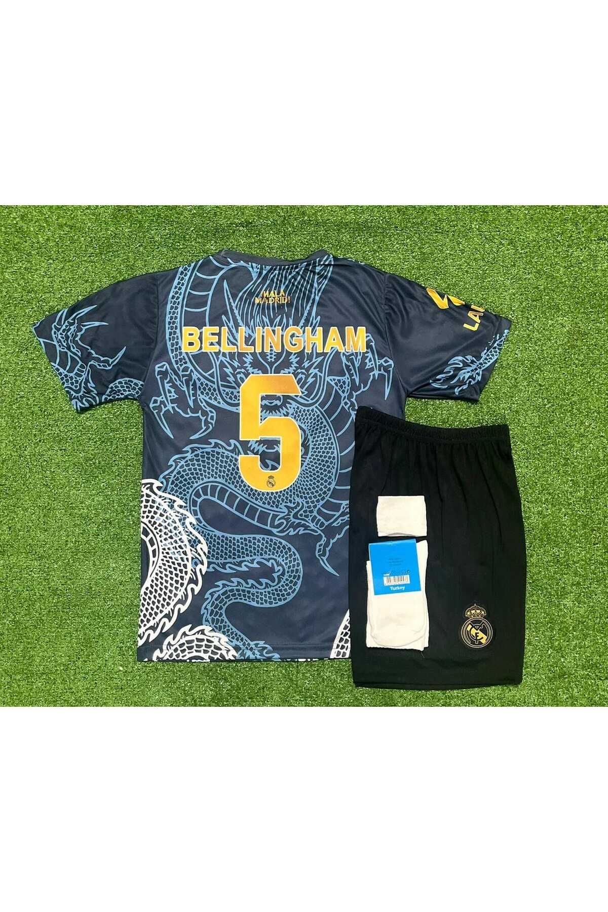 DAYIBALI DÜKKAN DAYIBALI RM 2024/24 Sezonu Dragon Desenli Jude Beliingham Konsept Çocuk Forması 4'lü Set