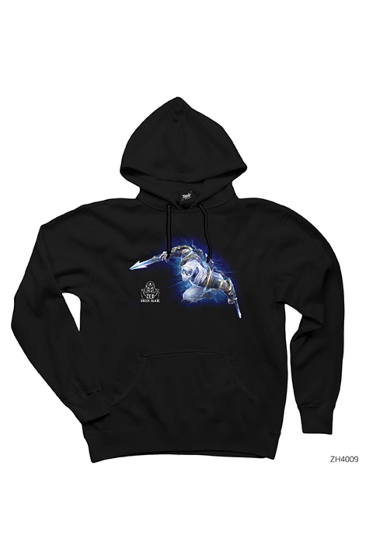 Pisa Art Zed Shockblade Siyah Kapşonlu Sweatshirt Hoodie