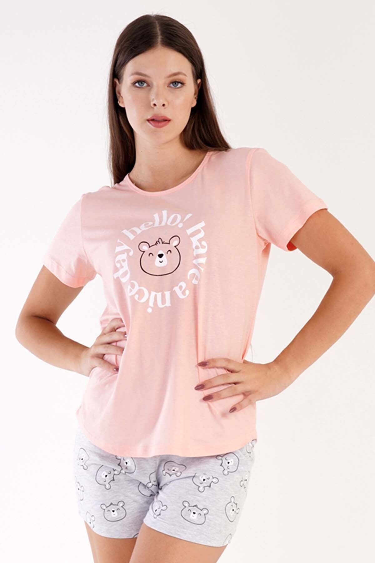 VİENETTA Kadın Kısa Kol Şortlu Pijama Takım , 305182