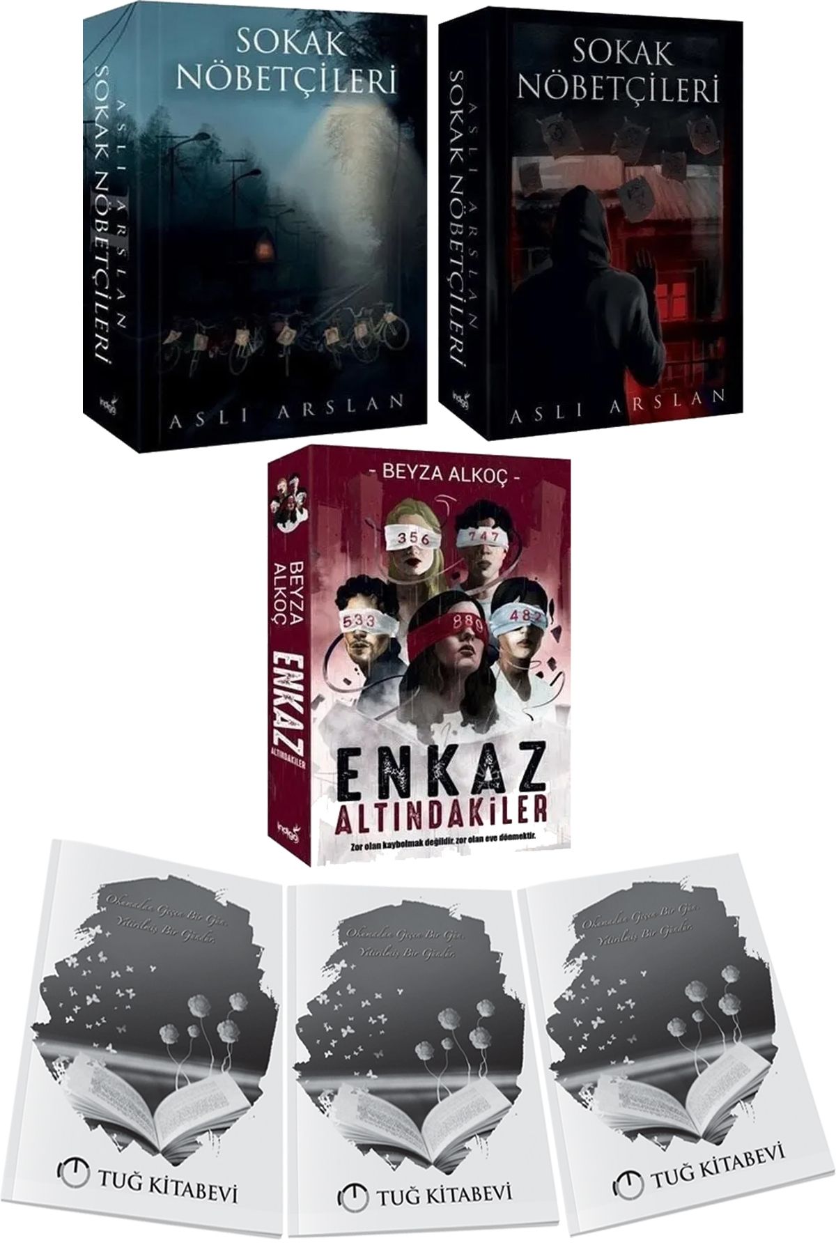İndigo Kitap Aslı Arslan Sokak Nöbetçileri 1 ve 2 - Beyza Alkoç Enkaz Altındakiler + Hediyeli