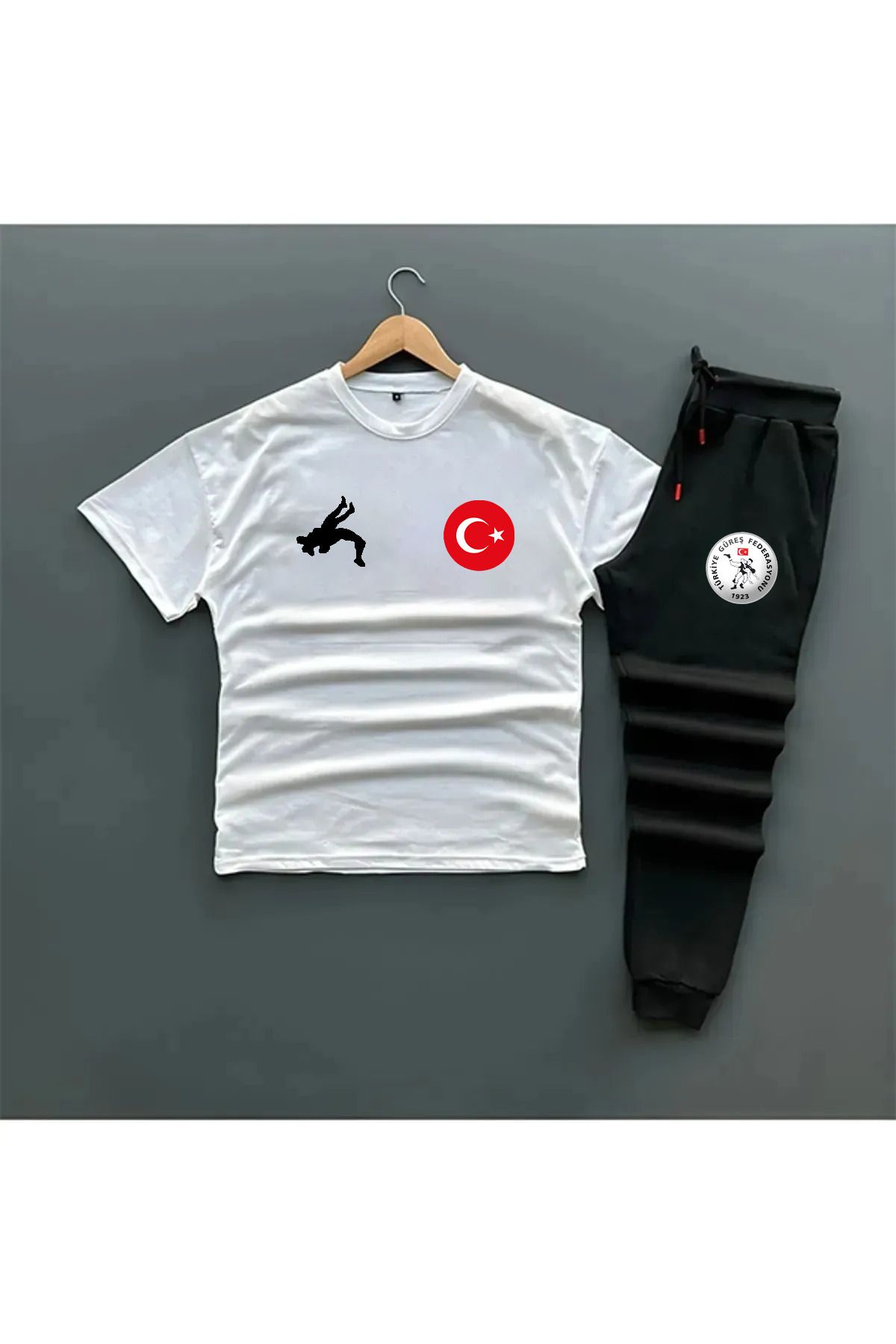 Pisa Art Güreş Türkiye Milli Takım Özel Tasarım Oversize tshirt -Slim Eşofman Altı