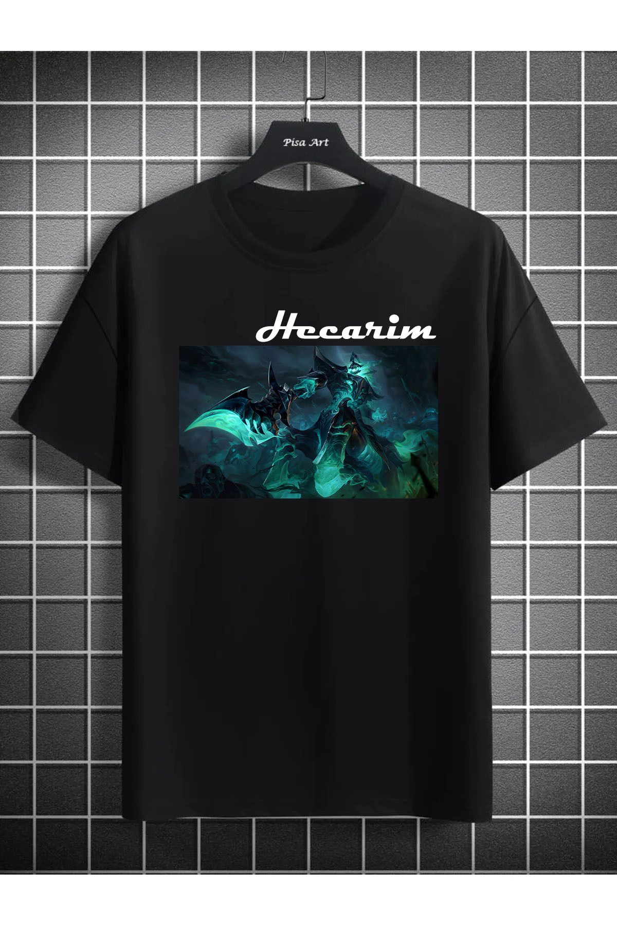 Pisa Art HECARİM SAVAŞIN GÖLGESİKARAKTER BASKILI GAMER ÖZEL TASARIM T-SHİRT
