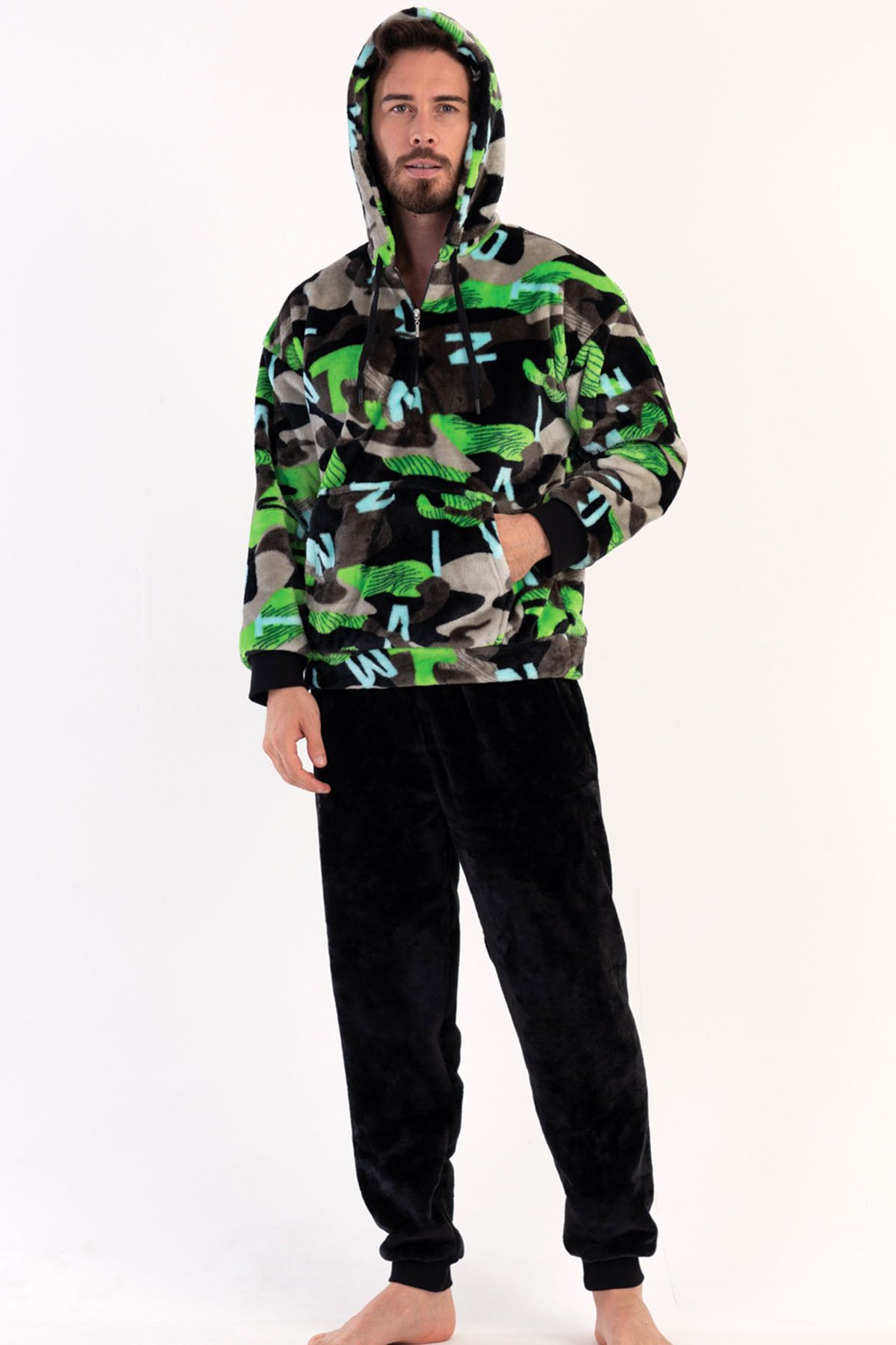 VİENETTA Erkek Welsoft Uzun Kol Pijama Takım , 304079