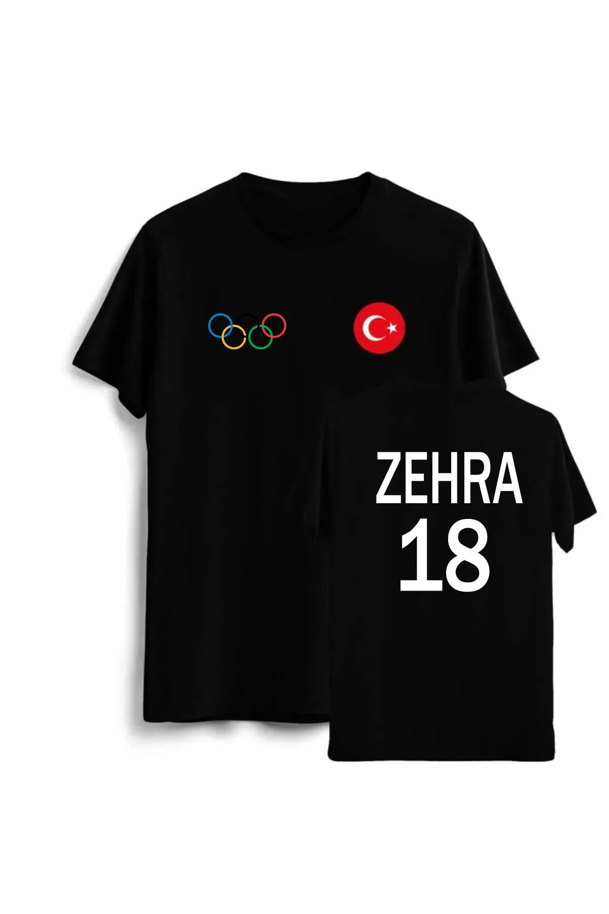Pisa Art ZehraGüneş Oversize Tasarımlı Unisex Yetişkin ve Çocuk T-Shirt Kişiye özel numara ve isim yazılır
