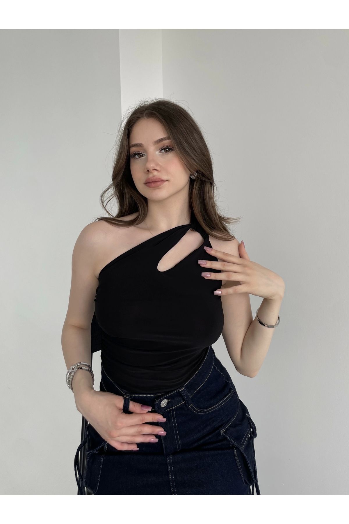Bbeox Omuz Büzgülü Sandy Crop
