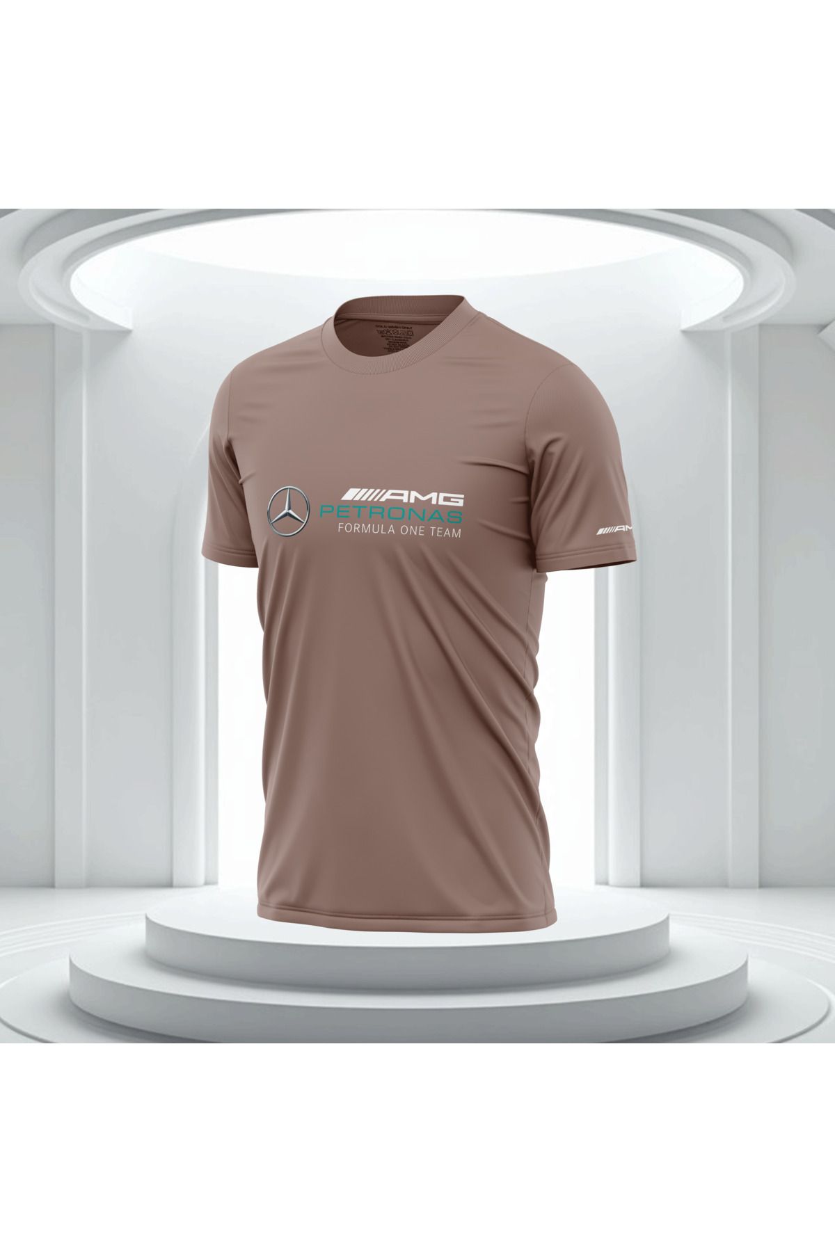 Bulvar Lee Erkek Sıfır Yaka Mercedes Benz Baskılı Yazlık T-Shirt