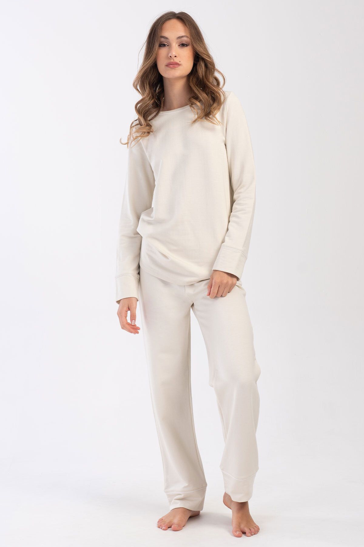VİENETTA Kadın Modal Uzun Kol Pijama Takım , 403349