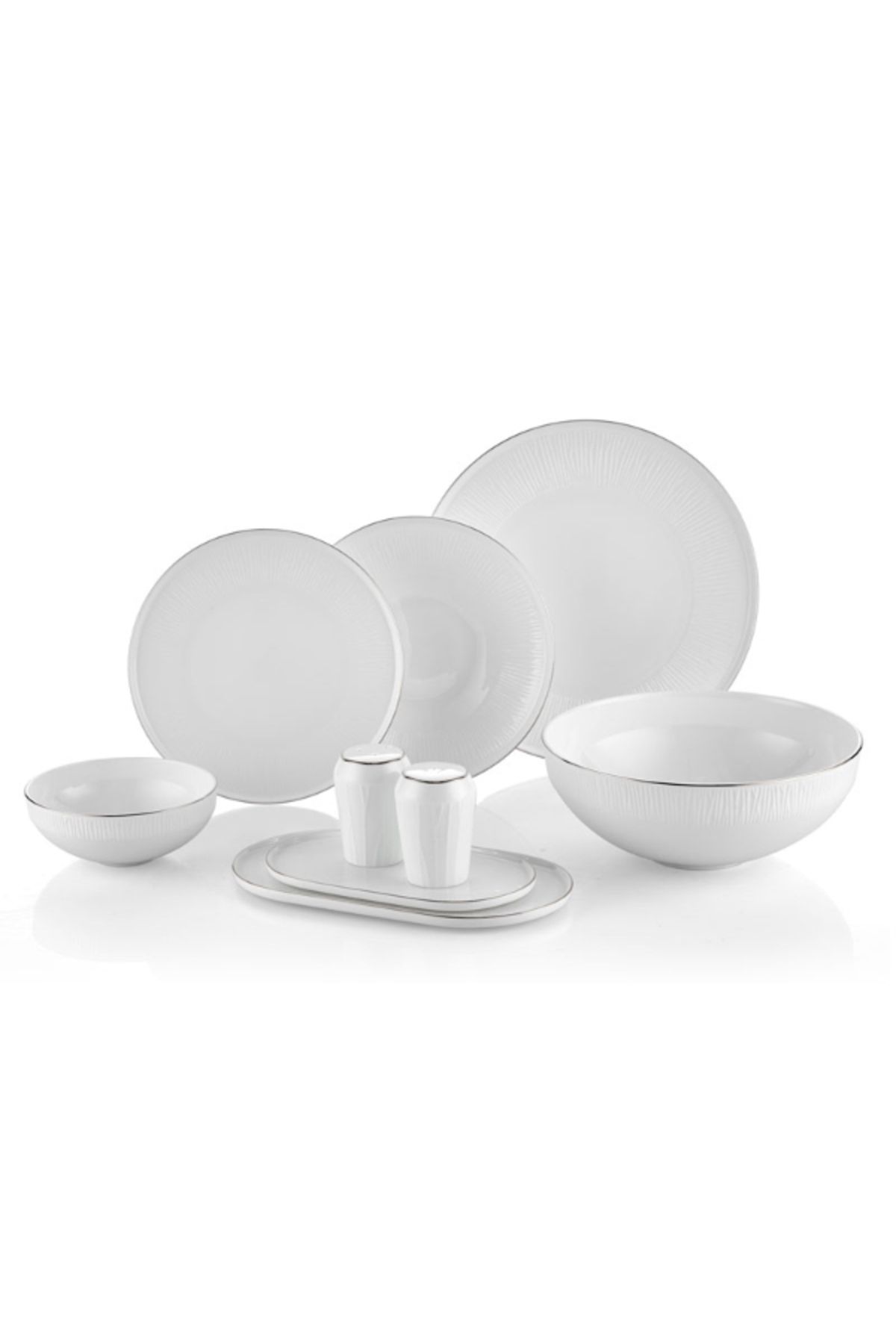 LAMEDORE 1lcb-3201p Branches Platin 32 Parça Yemek Takımı