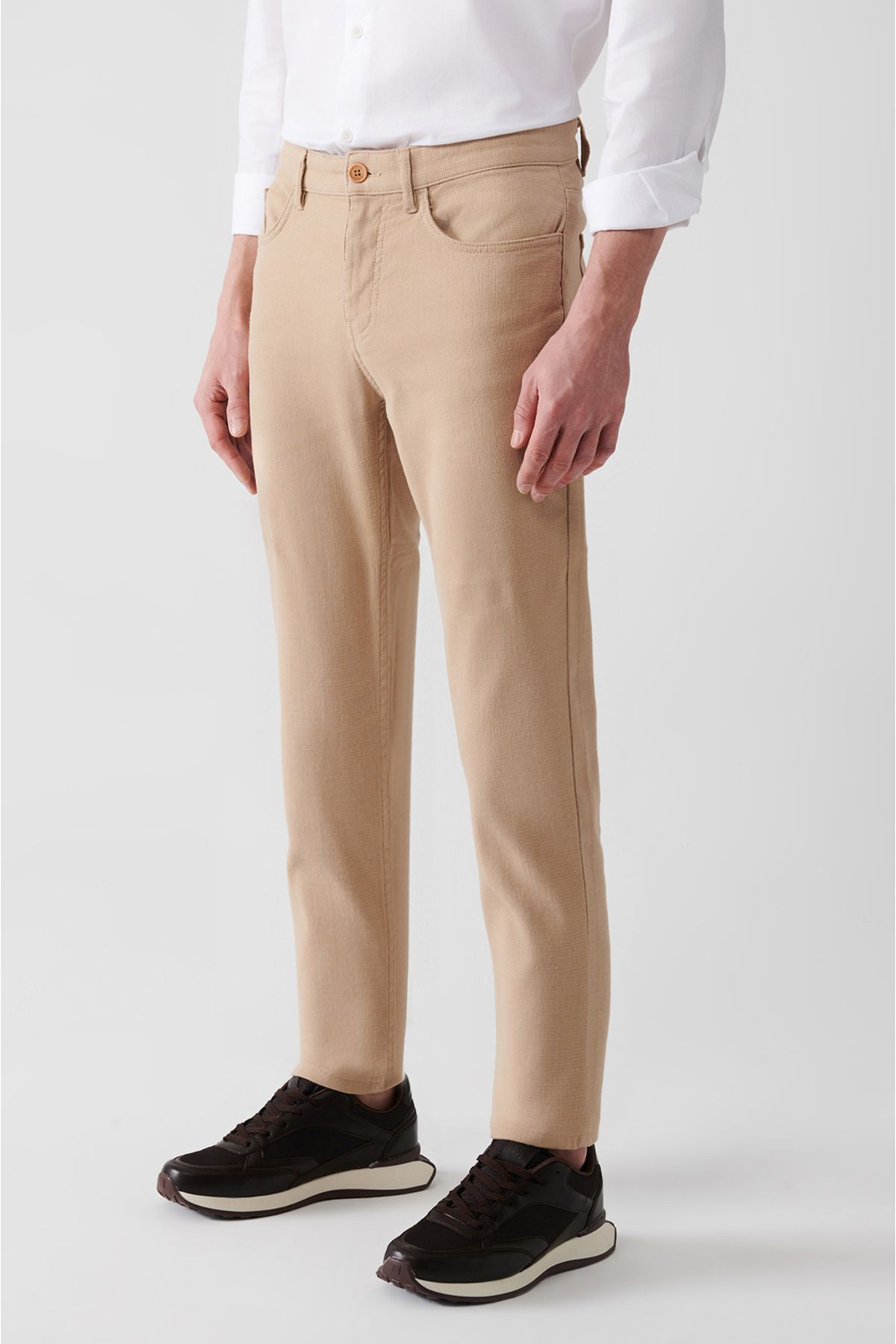 Avva-Mink Dobby Flexible 5-Taschen-Hose für Herren A31y3024 3