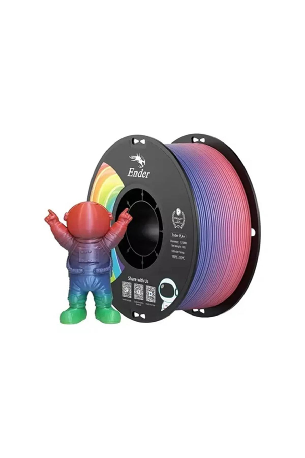Creality Ender Pla+ Rainbow Filament 1.75mm 12 kg